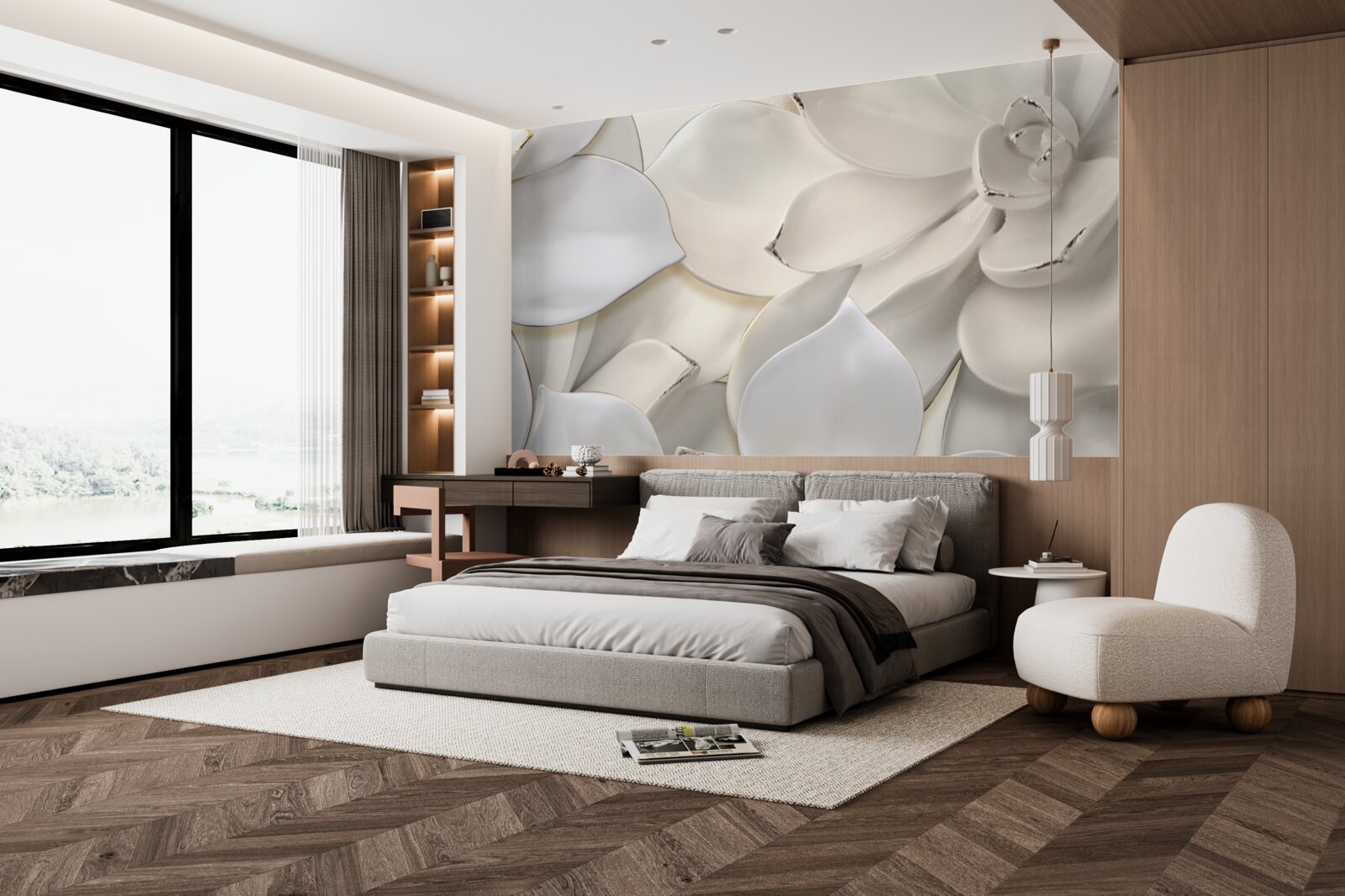 Fototapeta kwiaty białe jak porcelana