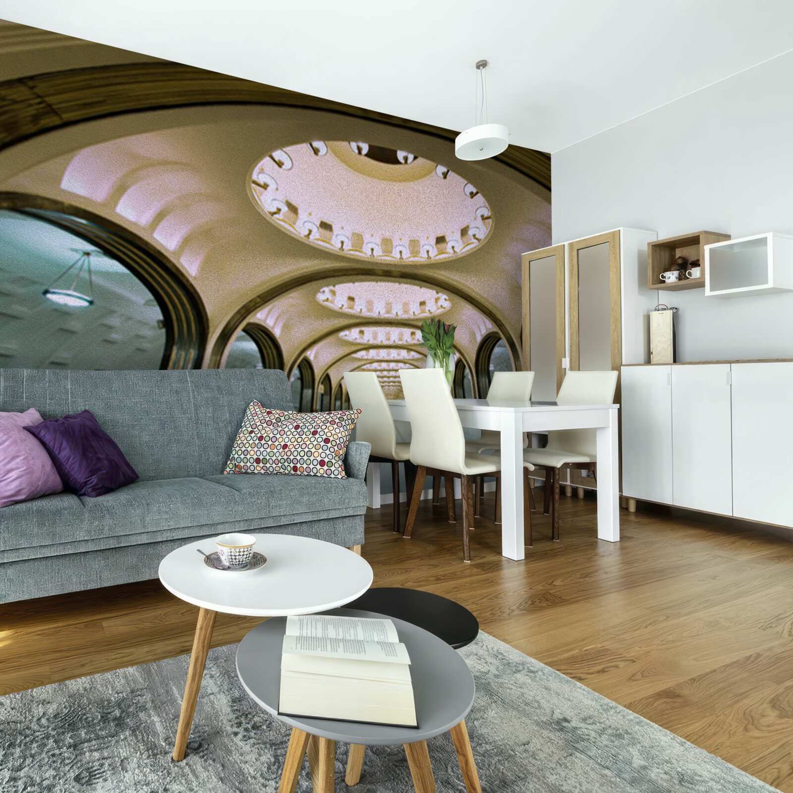 Fototapeta wizualne przedstawienie tunelu metra