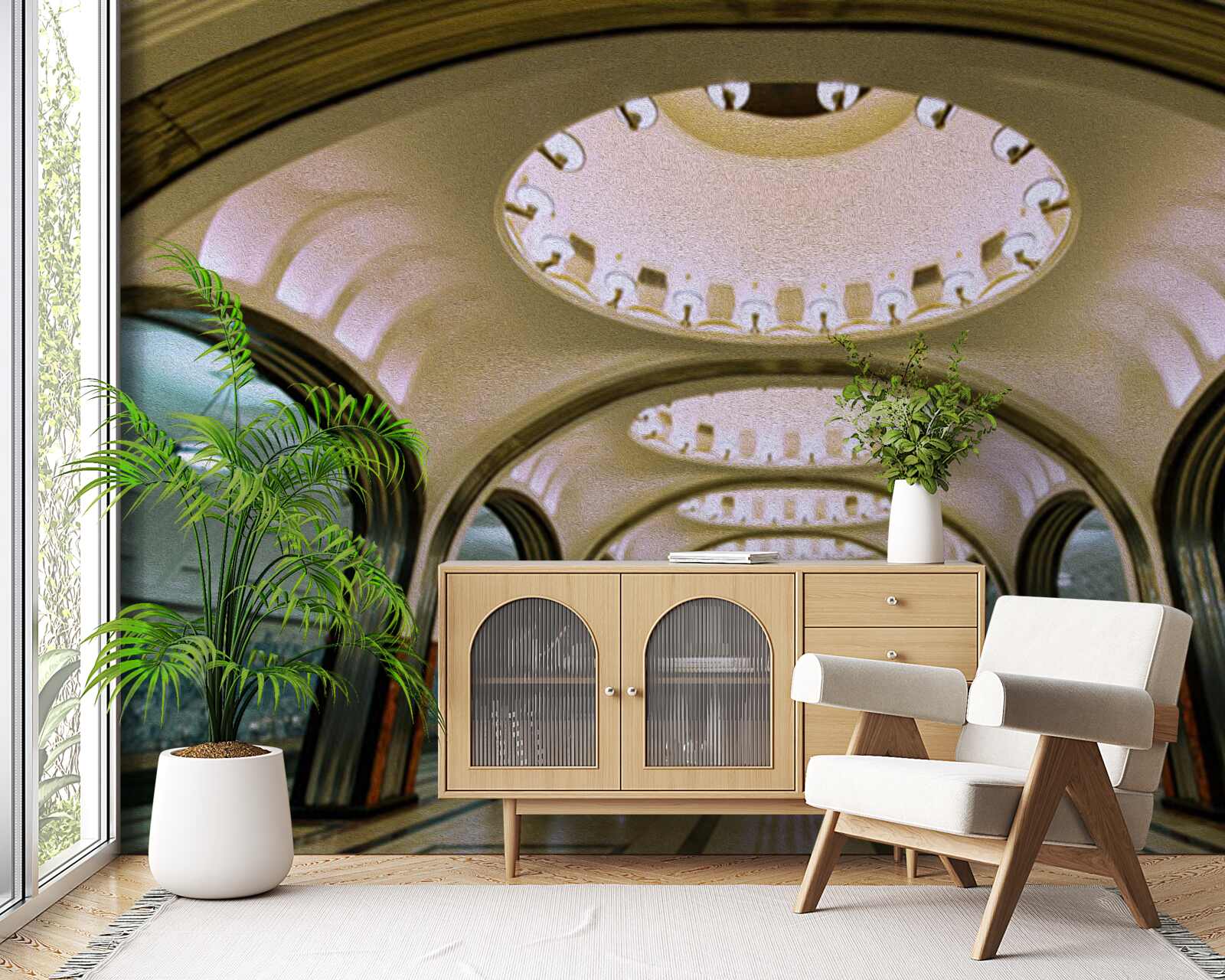 Fototapeta wizualne przedstawienie tunelu metra