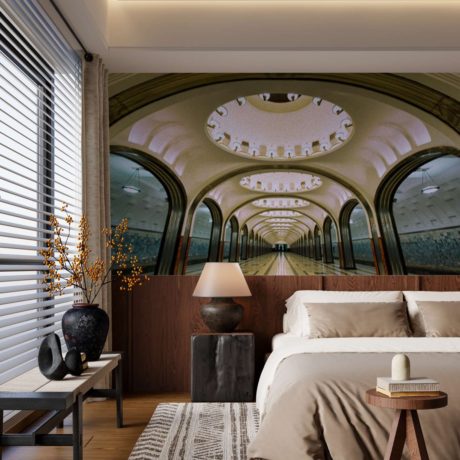 Fototapeta wizualne przedstawienie tunelu metra