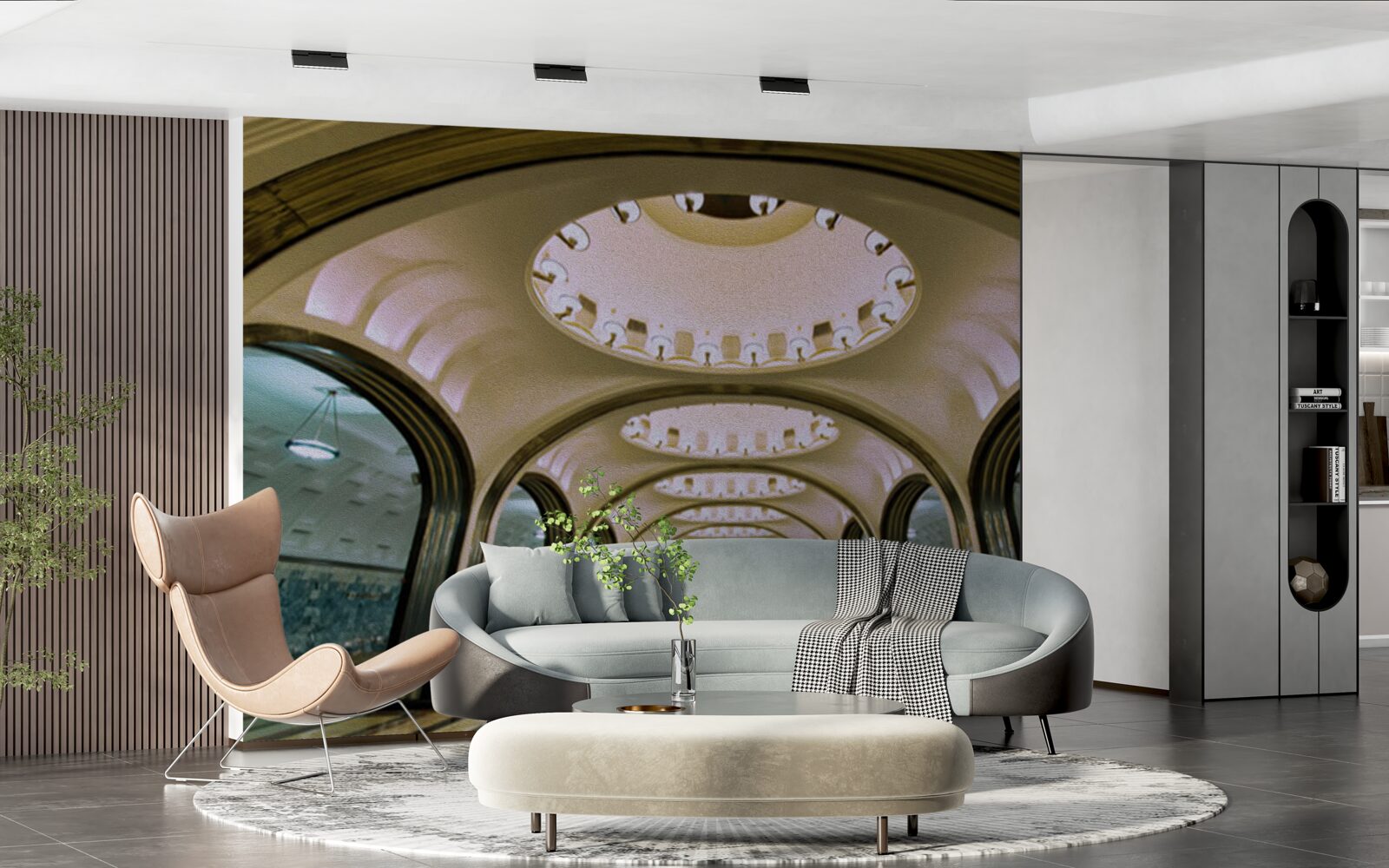 Fototapeta wizualne przedstawienie tunelu metra