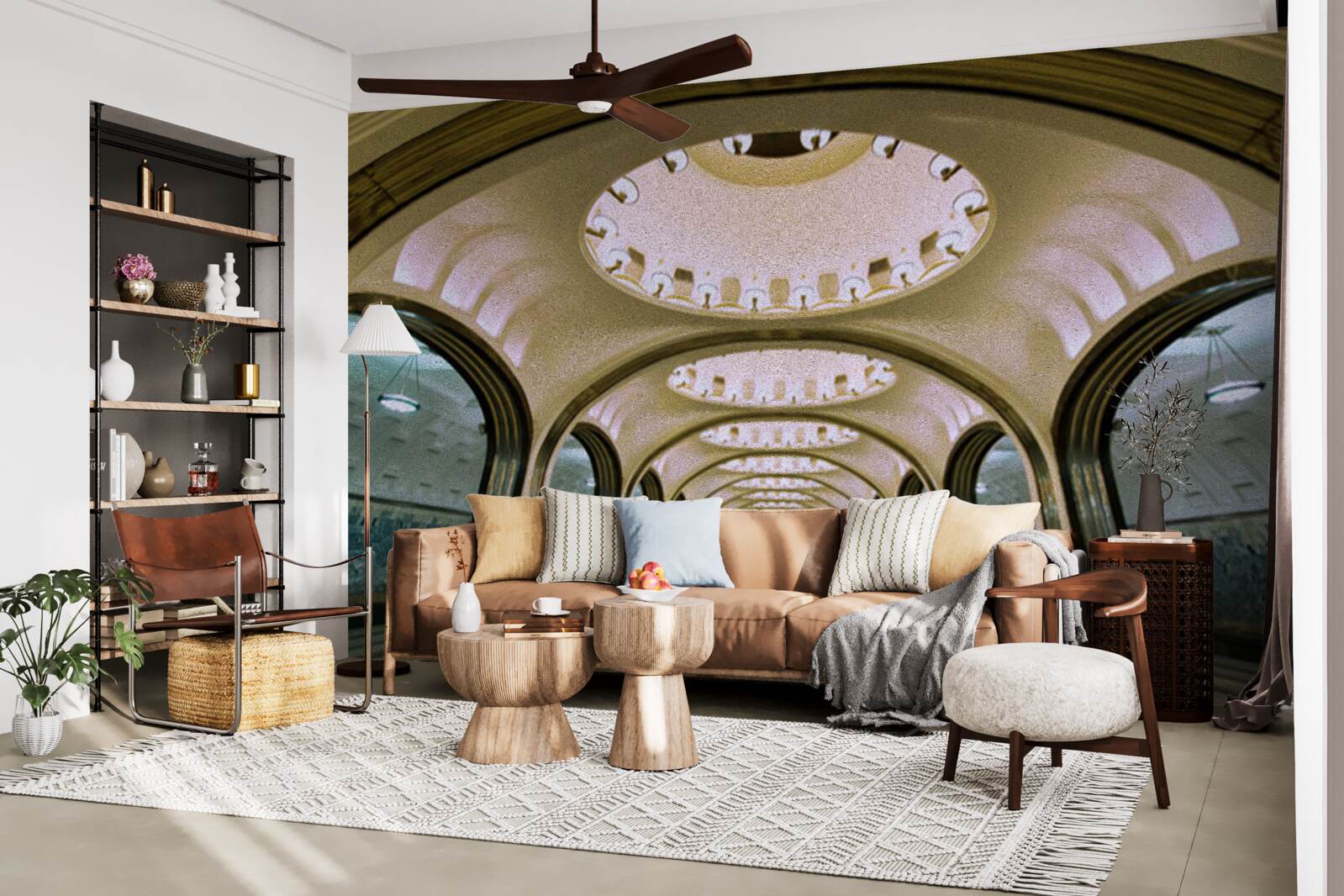 Fototapeta wizualne przedstawienie tunelu metra