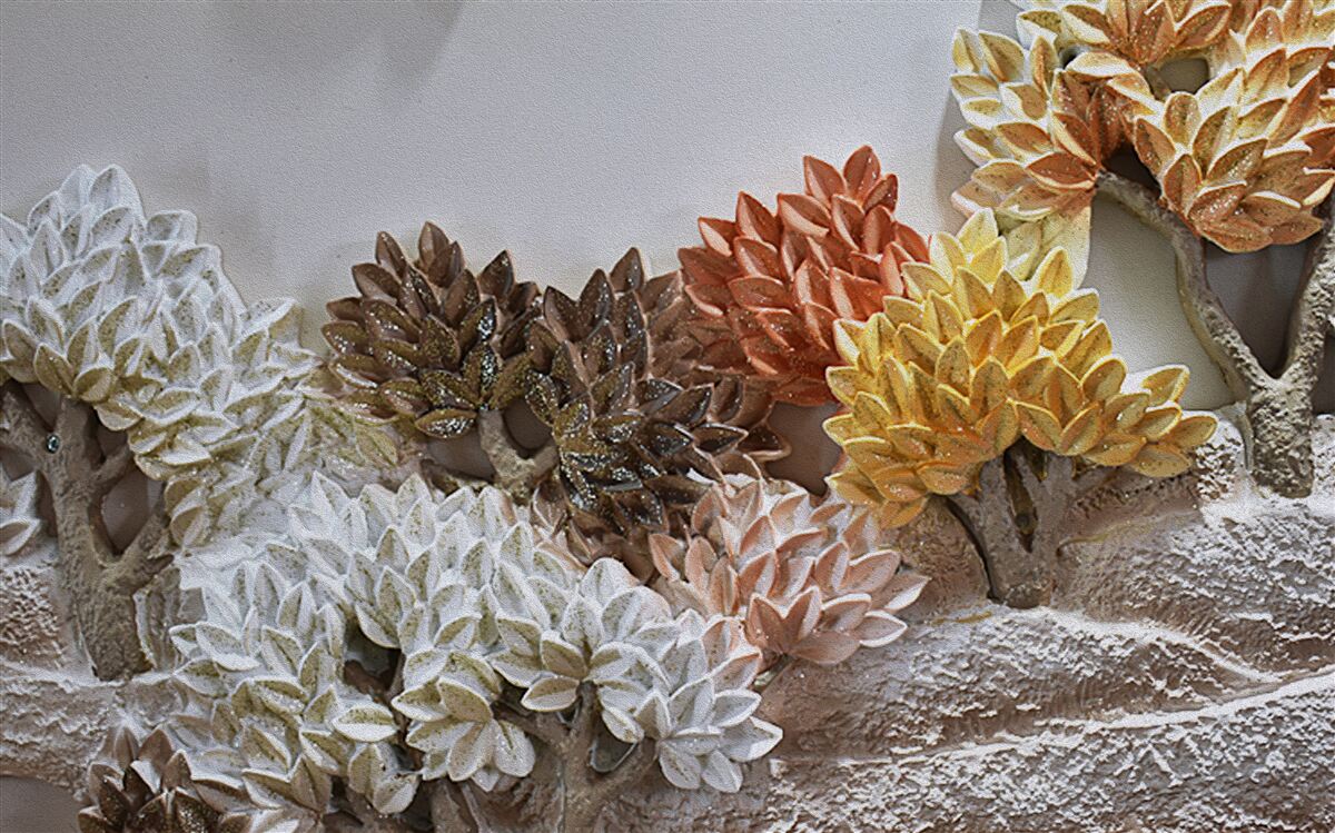 Fototapeta odcienie łóżka przywodzą na myśl jesień w zimnym lesie