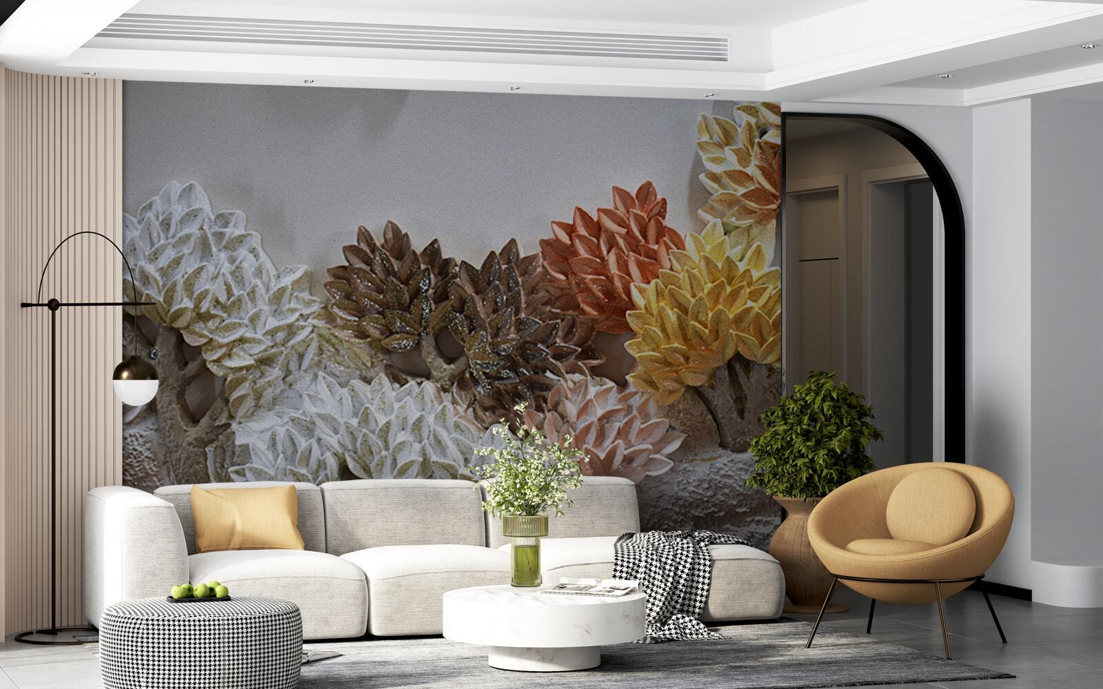 Fototapeta odcienie łóżka przywodzą na myśl jesień w zimnym lesie