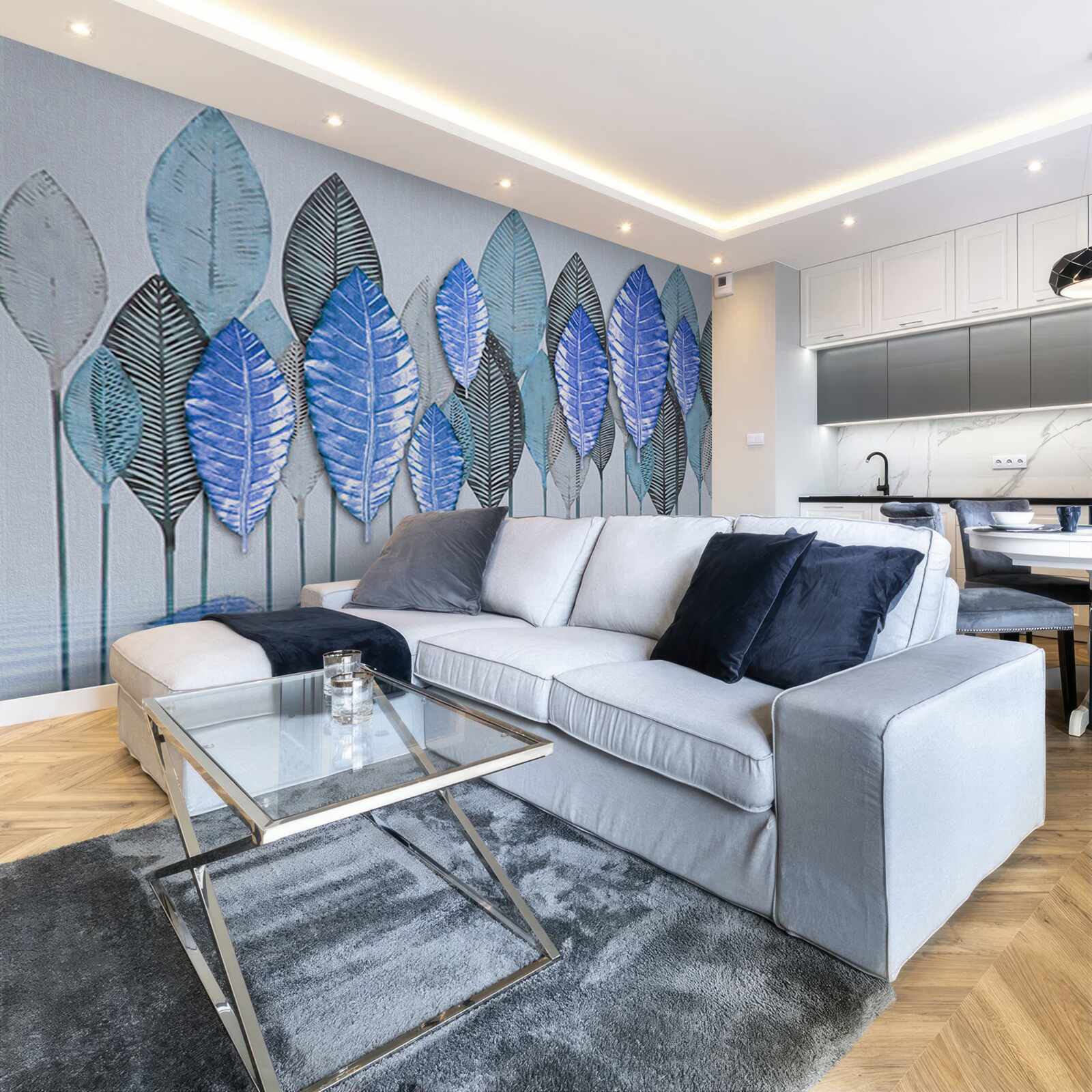 Fototapeta las zanurzony w abstrakcji, pod zasłoną deszczu