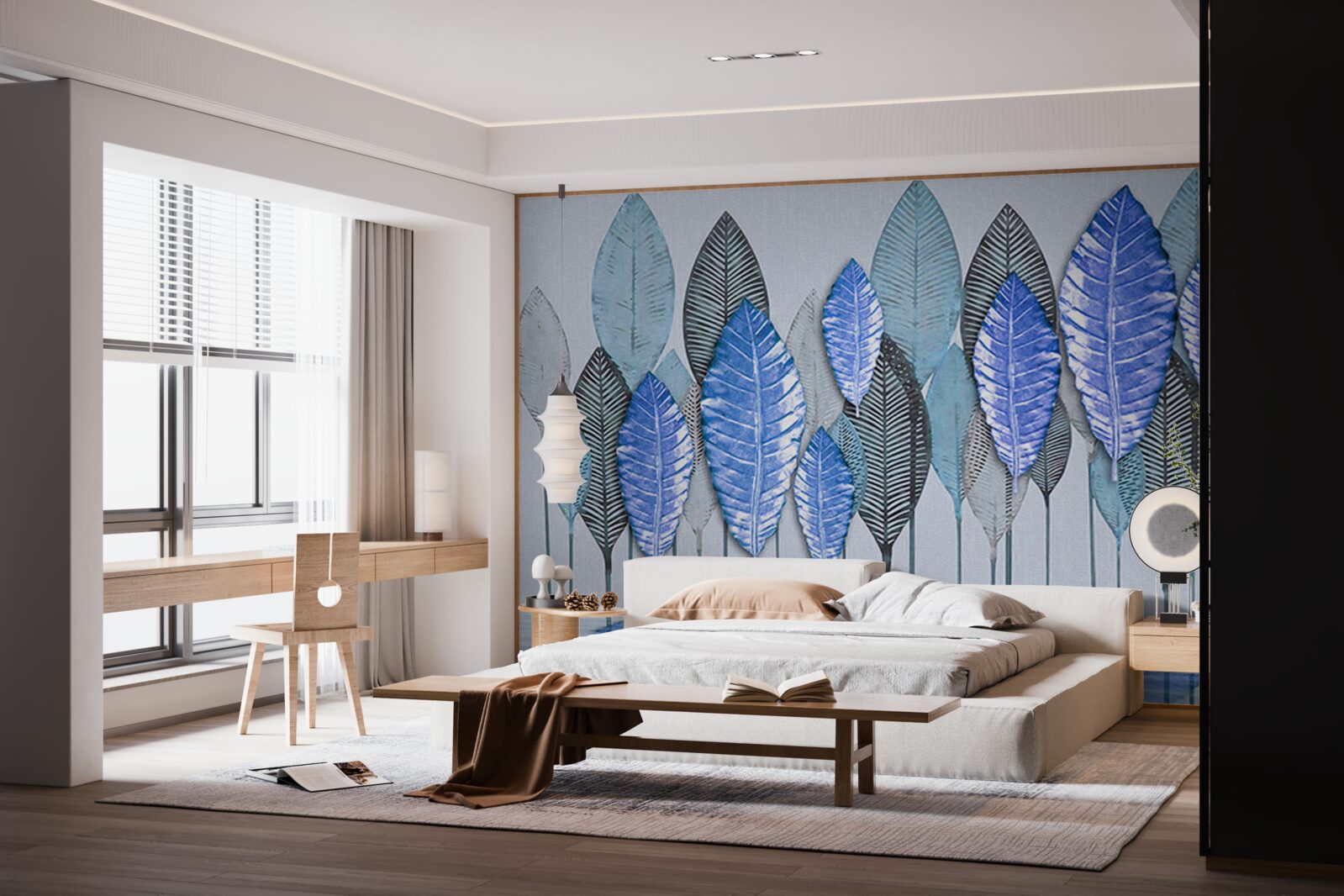 Fototapeta las zanurzony w abstrakcji, pod zasłoną deszczu