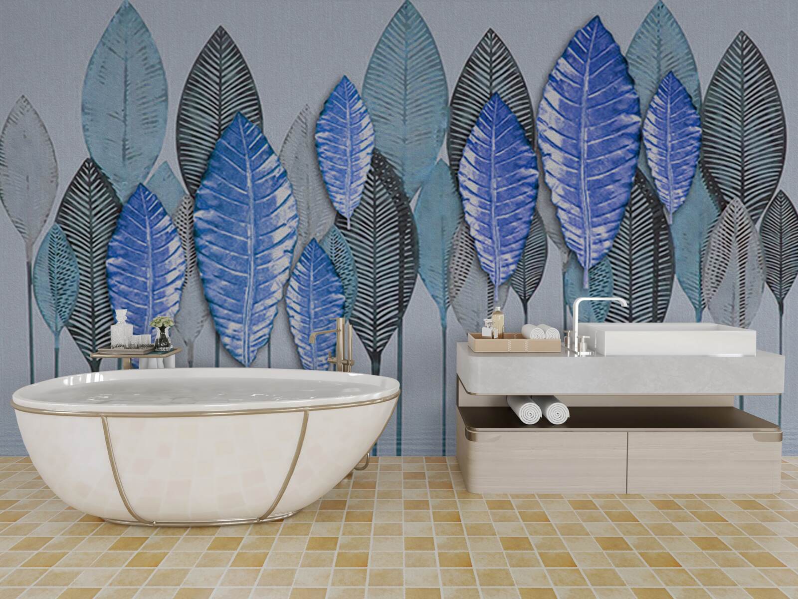 Fototapeta las zanurzony w abstrakcji, pod zasłoną deszczu