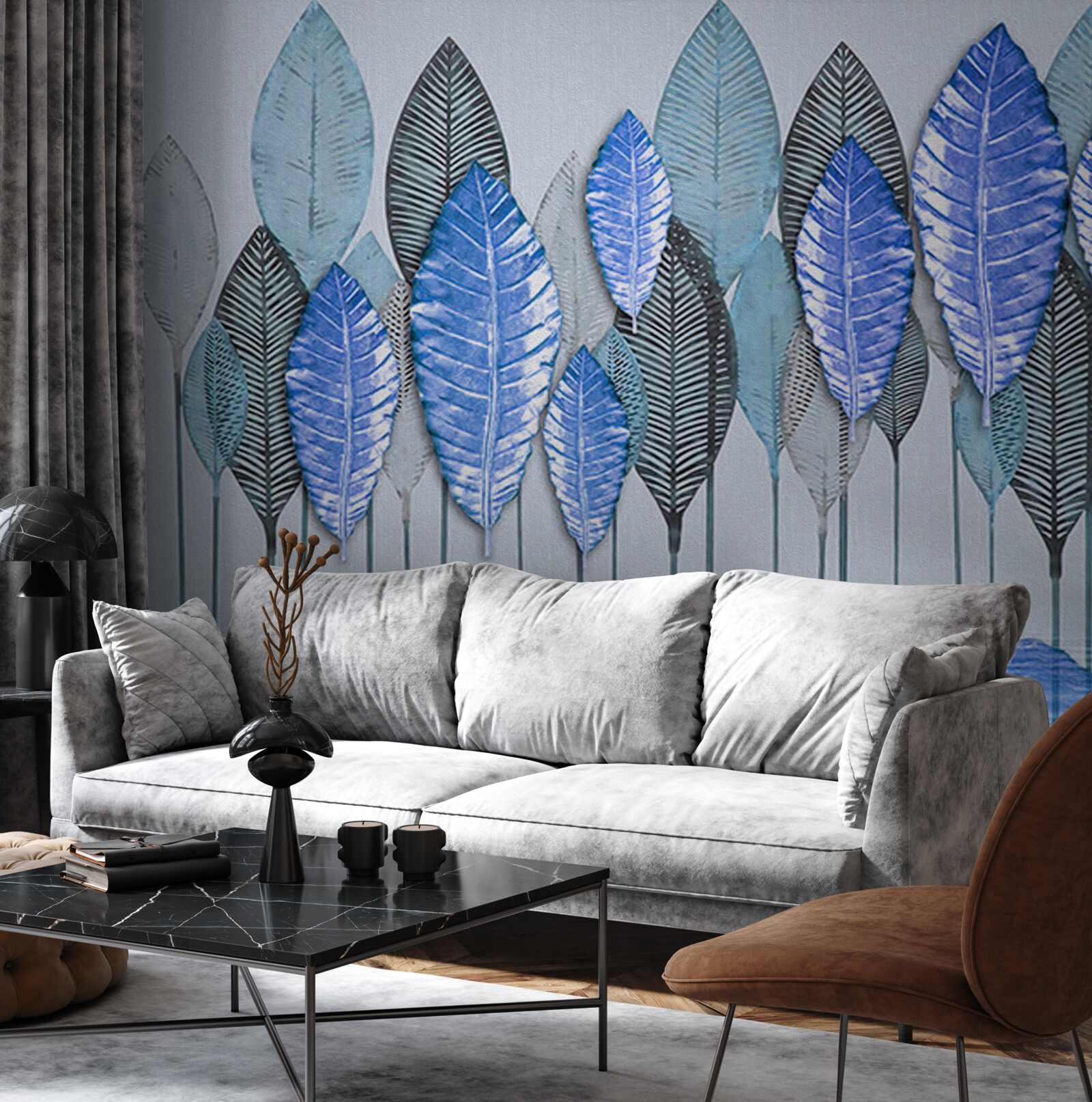 Fototapeta las zanurzony w abstrakcji, pod zasłoną deszczu