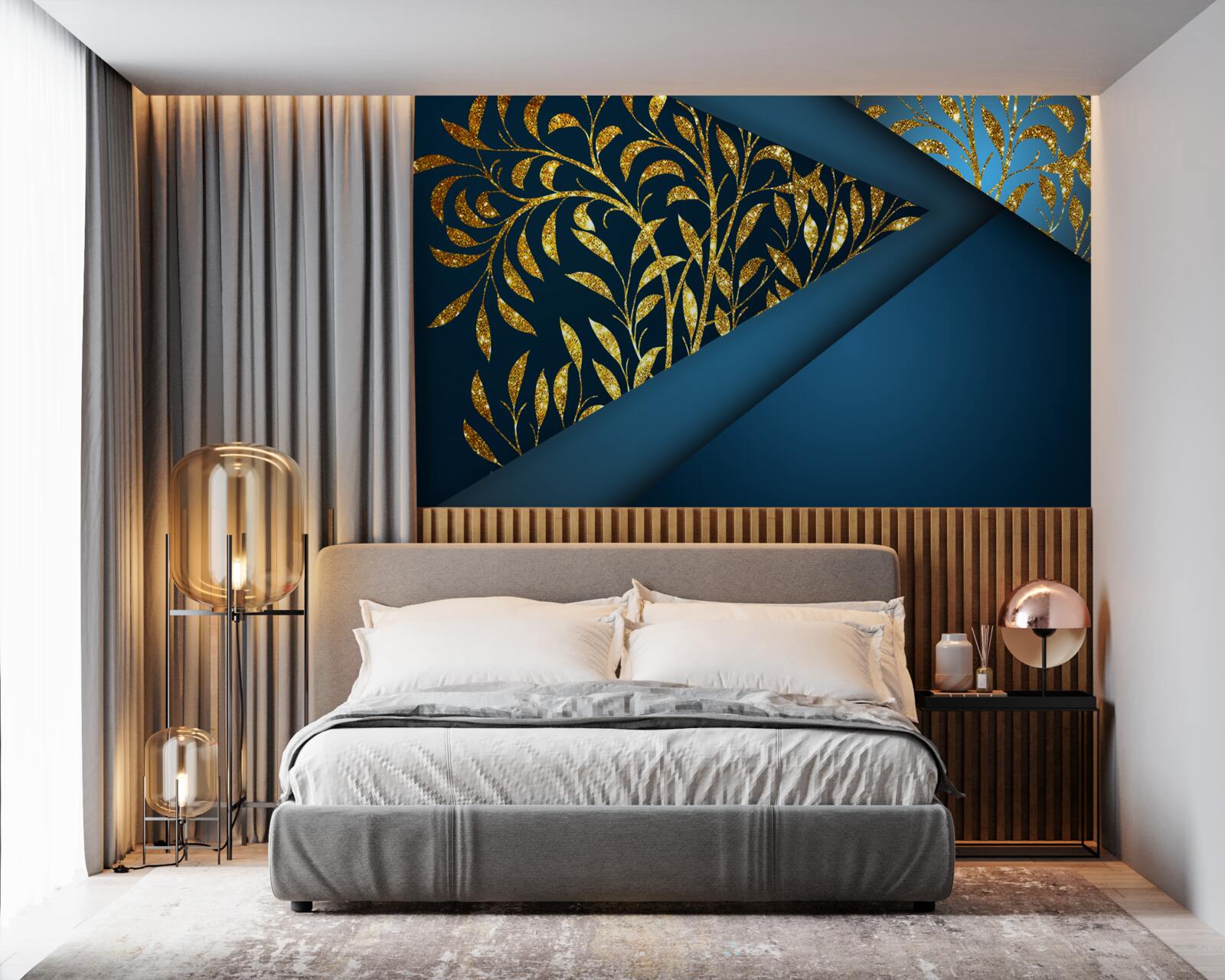 Fototapeta pszenica lśni złociście pod nocnym niebem