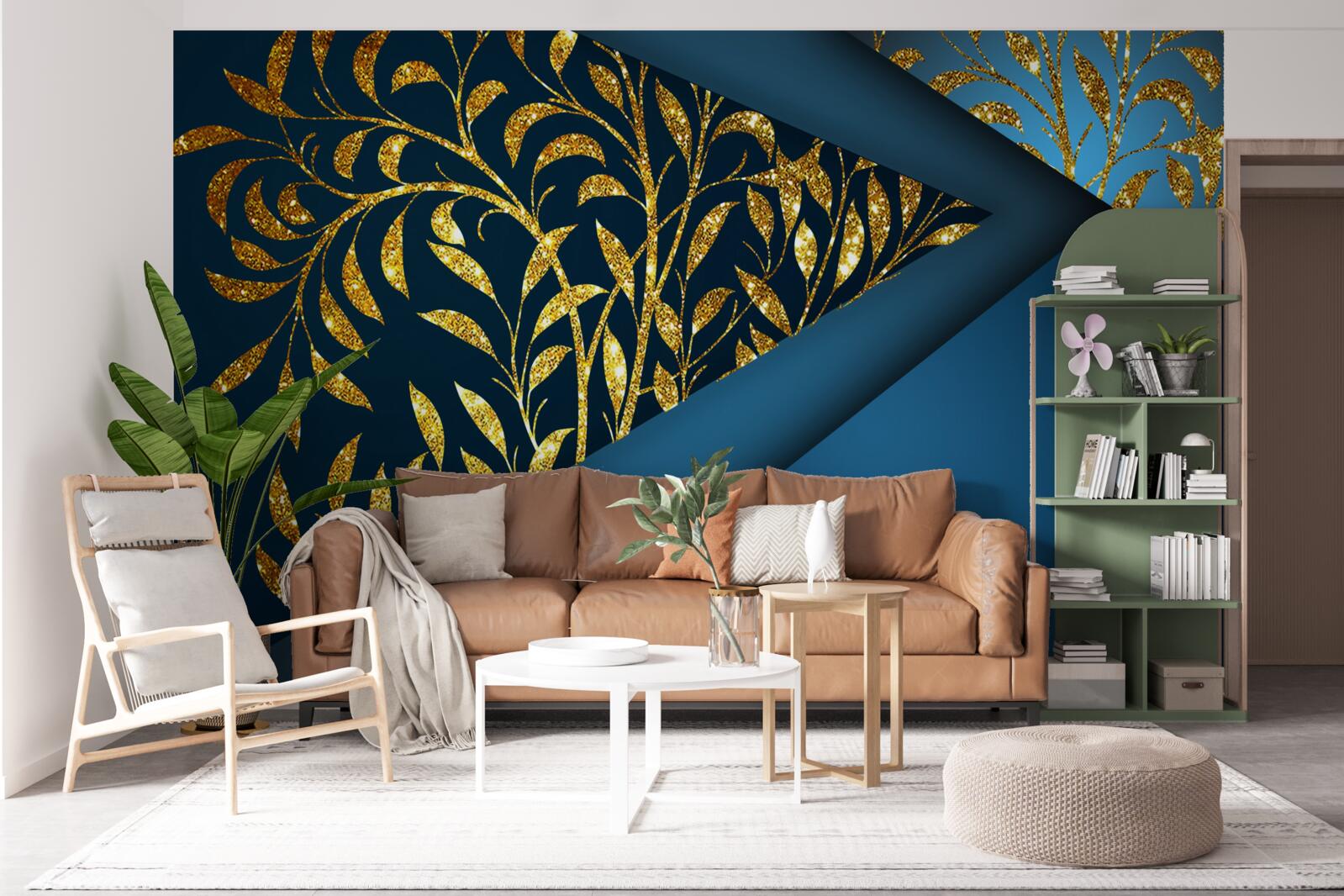 Fototapeta pszenica lśni złociście pod nocnym niebem