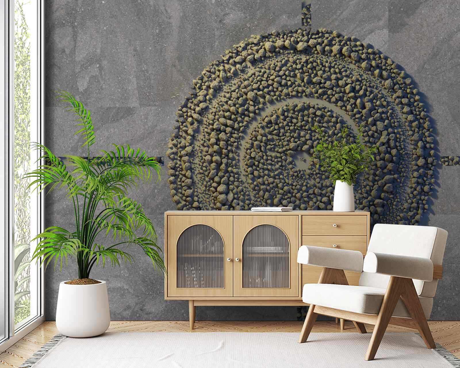 Fototapeta park o zielonym, okrągłym wyglądzie