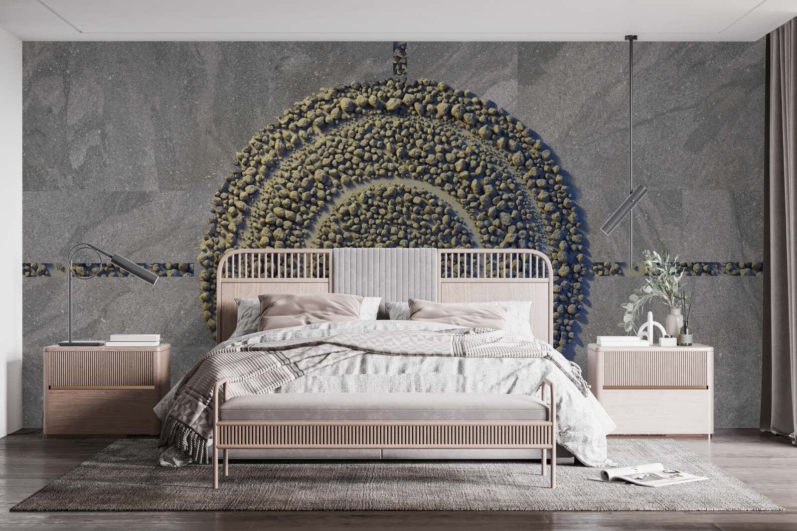 Fototapeta park o zielonym, okrągłym wyglądzie