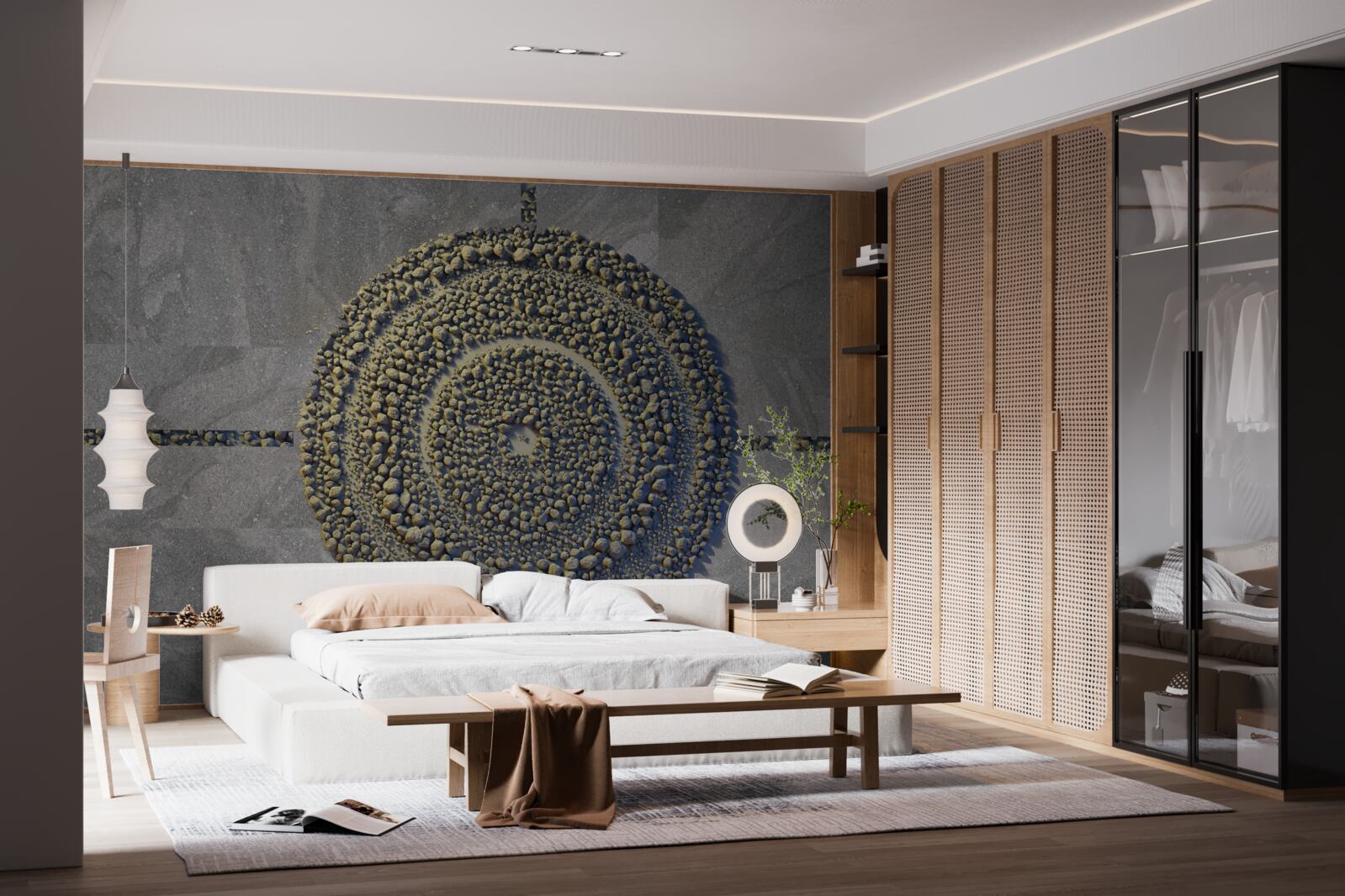 Fototapeta park o zielonym, okrągłym wyglądzie