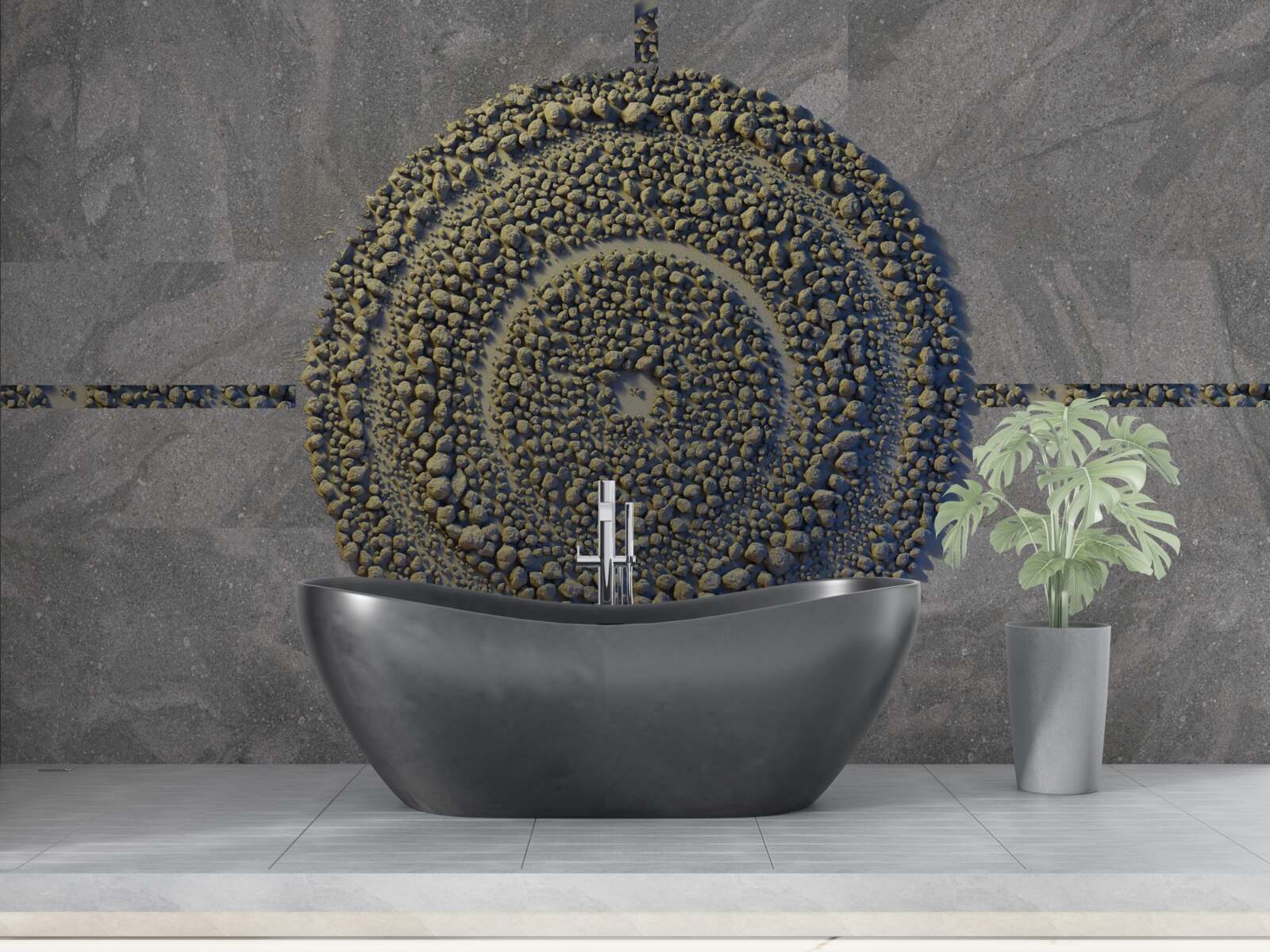 Fototapeta park o zielonym, okrągłym wyglądzie