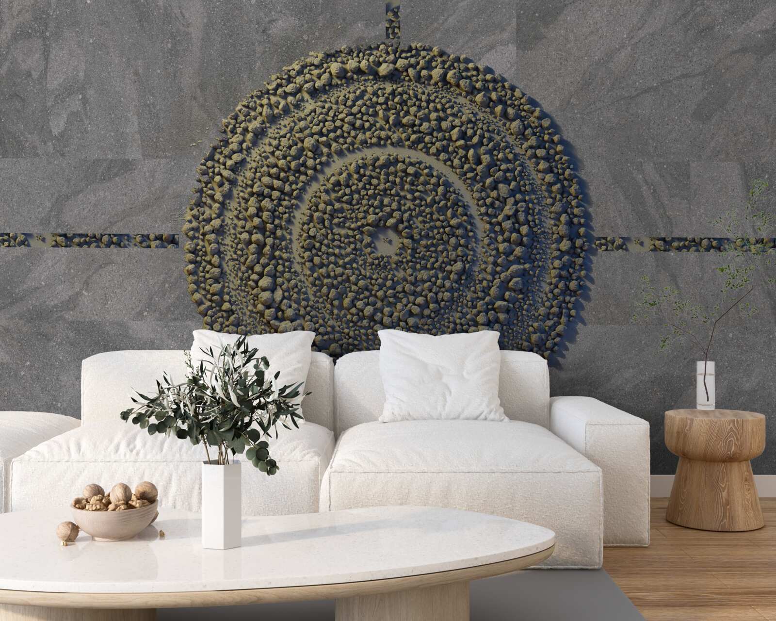 Fototapeta park o zielonym, okrągłym wyglądzie