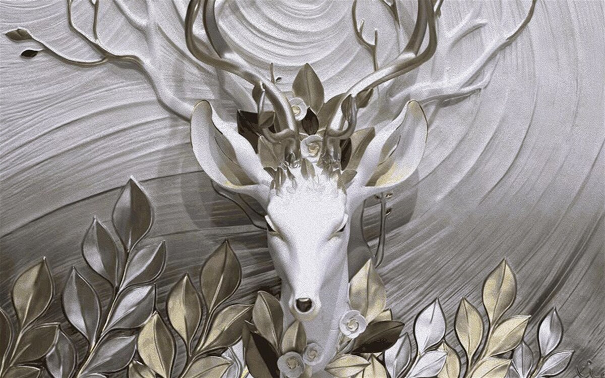 Fototapeta majestatyczny jeleń z niesamowitymi rogami