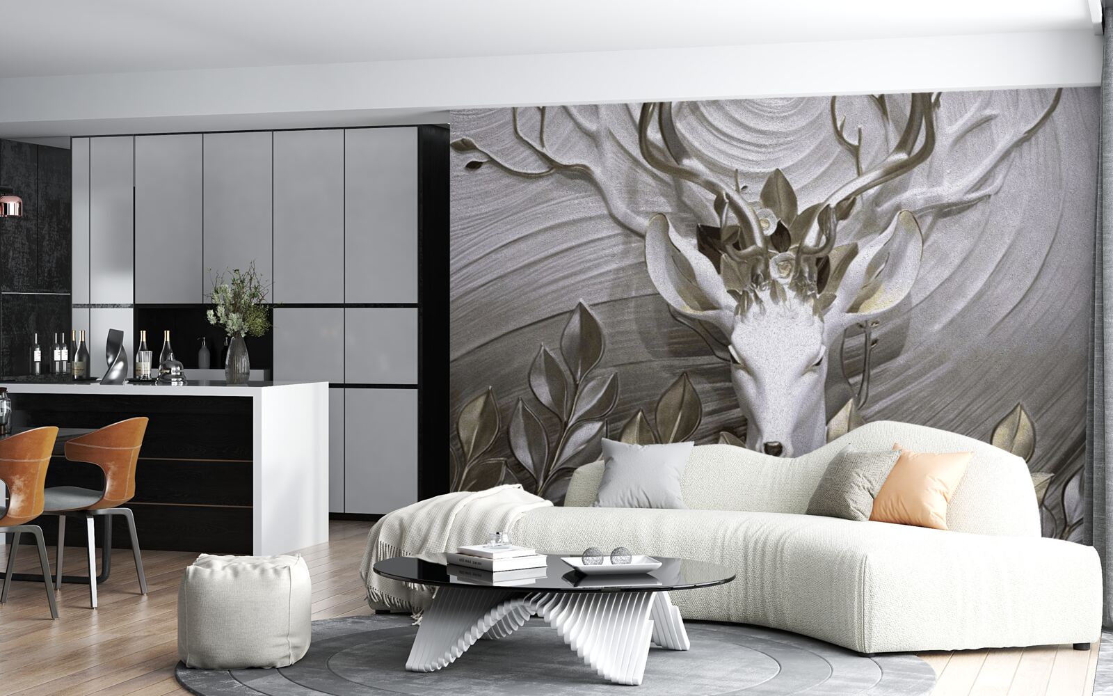 Fototapeta majestatyczny jeleń z niesamowitymi rogami