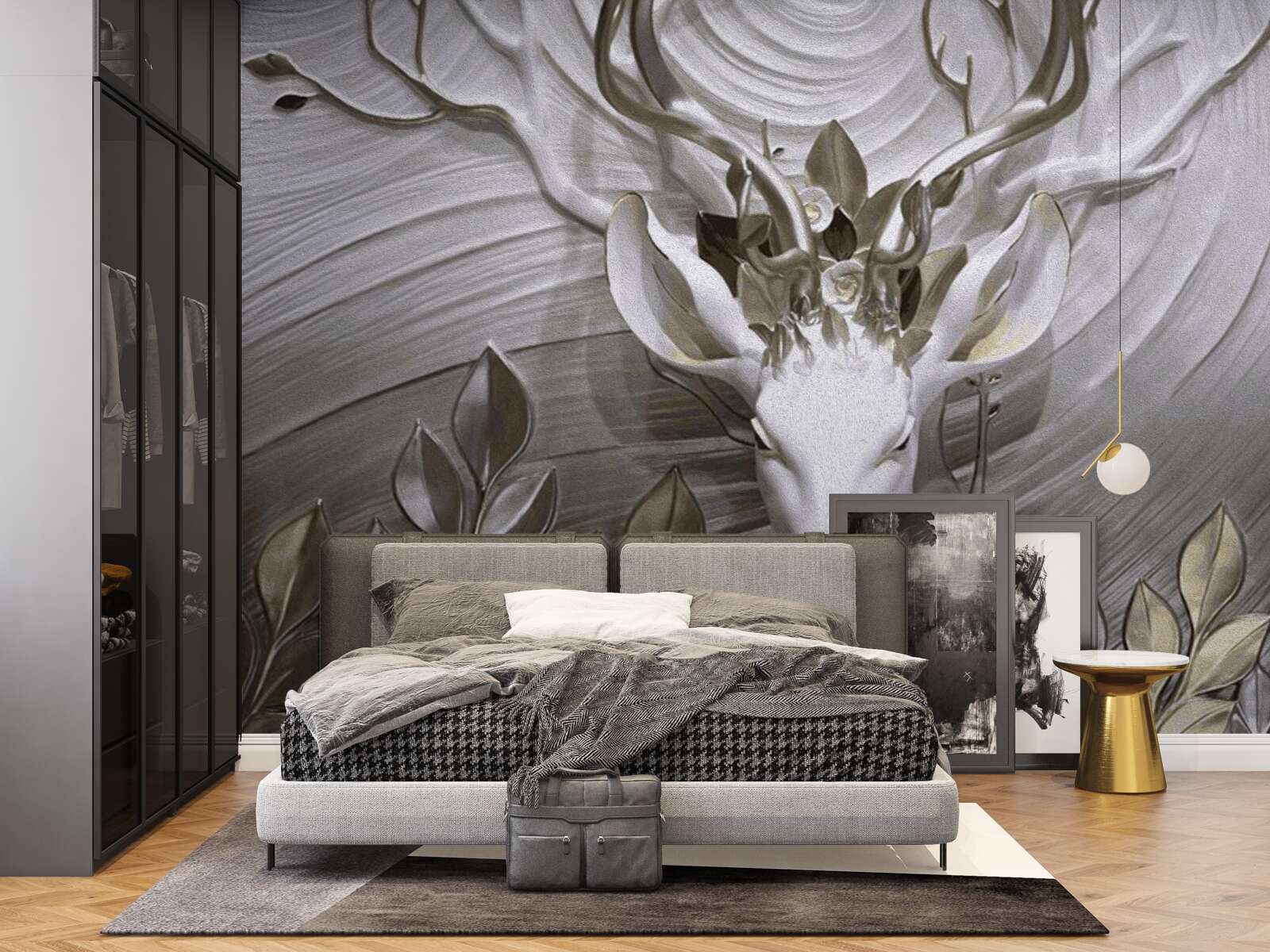 Fototapeta majestatyczny jeleń z niesamowitymi rogami