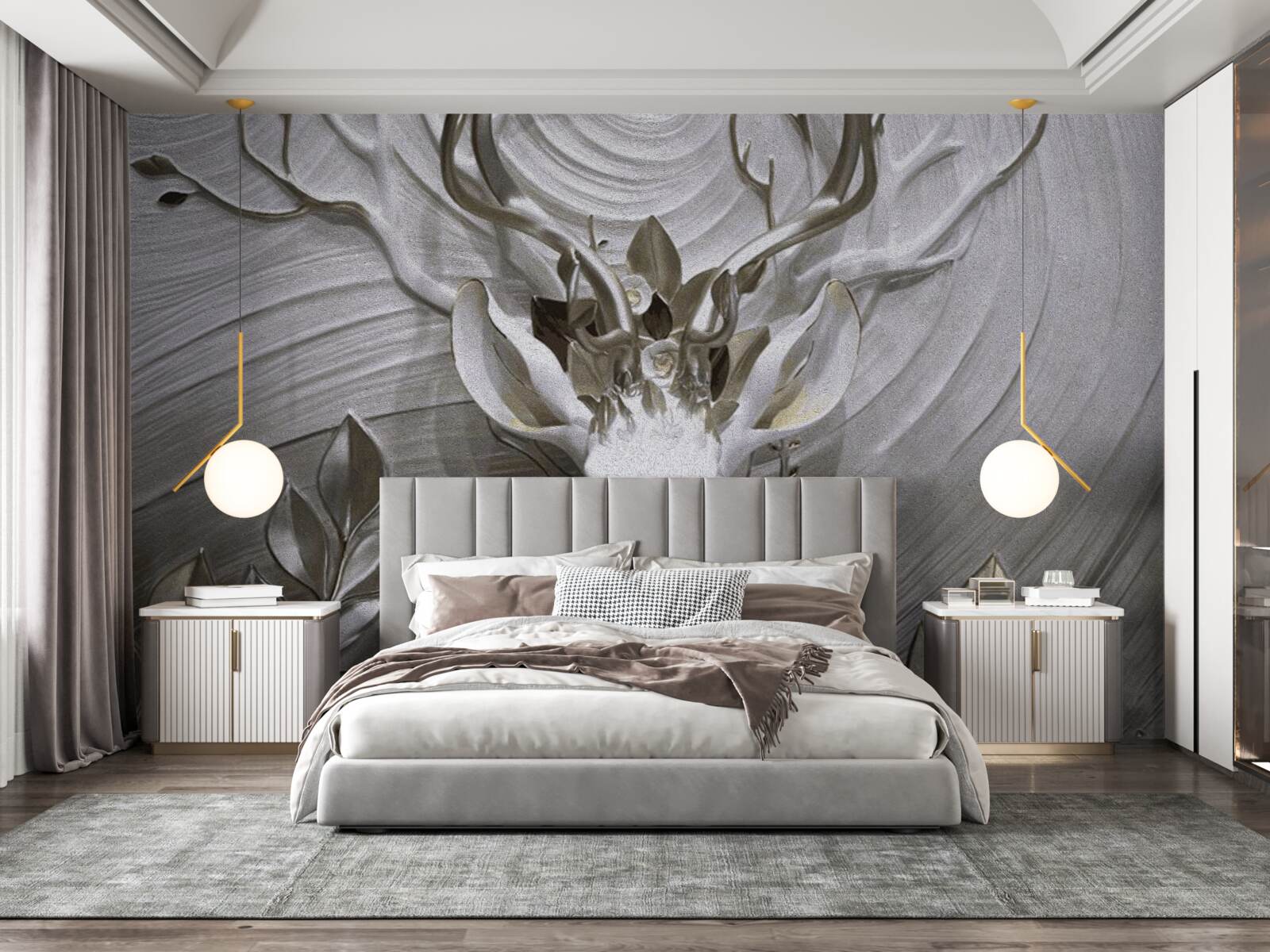 Fototapeta majestatyczny jeleń z niesamowitymi rogami