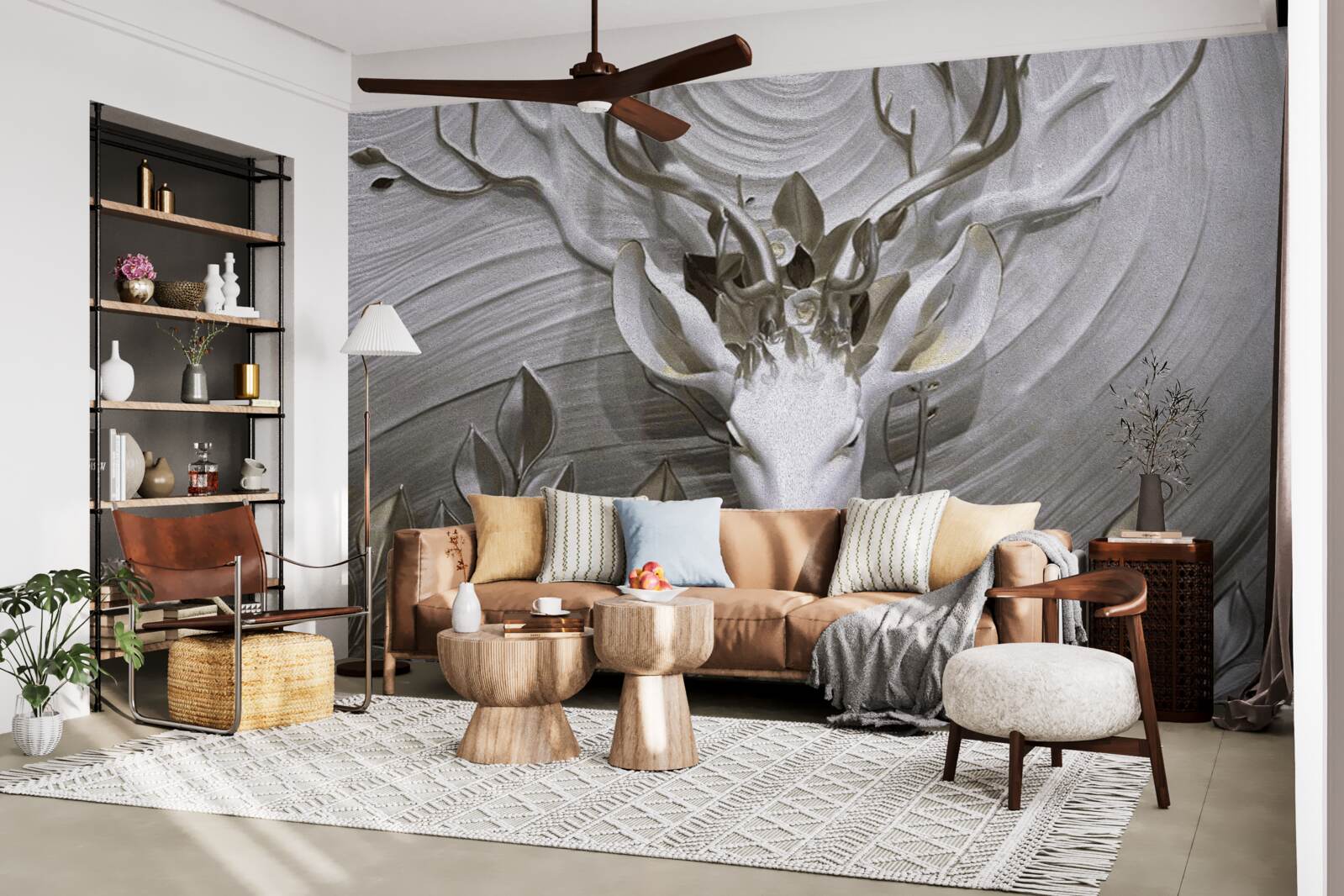 Fototapeta majestatyczny jeleń z niesamowitymi rogami