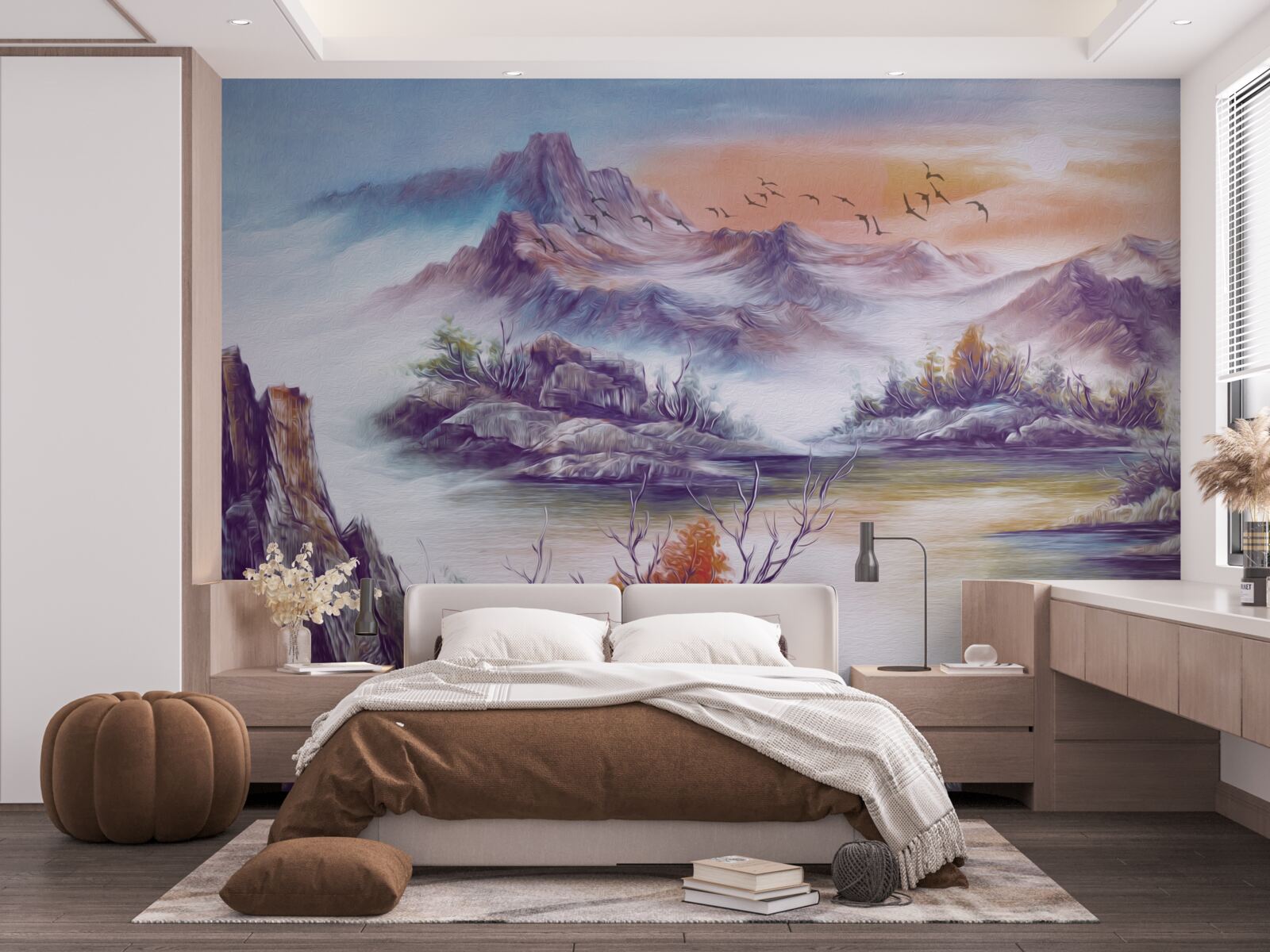 Fototapeta góry są pokryte mgłą