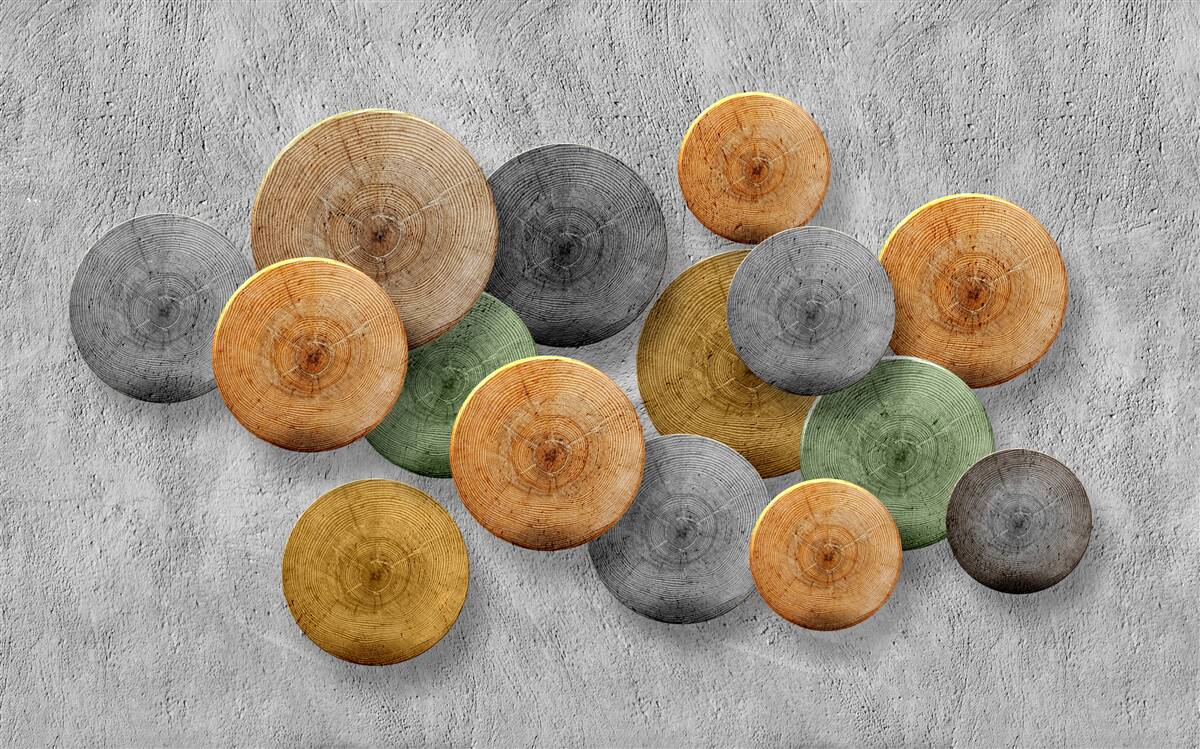 Fototapeta sekcje drzew o różnych odcieniach