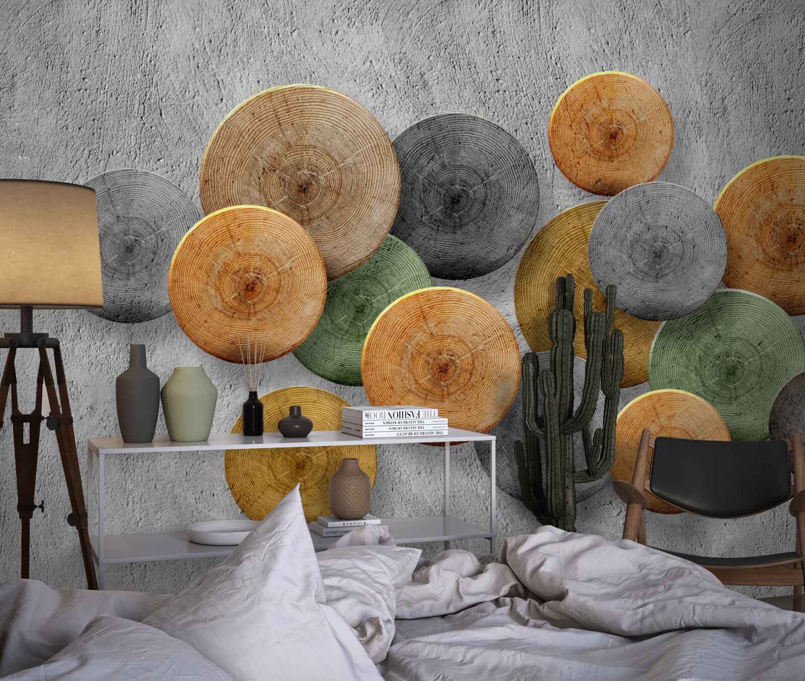 Fototapeta sekcje drzew o różnych odcieniach