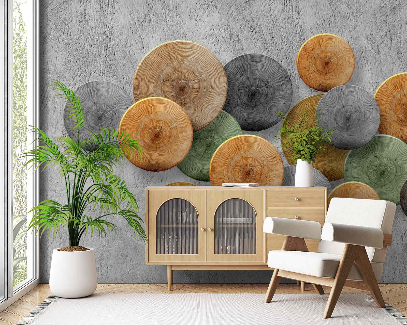 Fototapeta sekcje drzew o różnych odcieniach