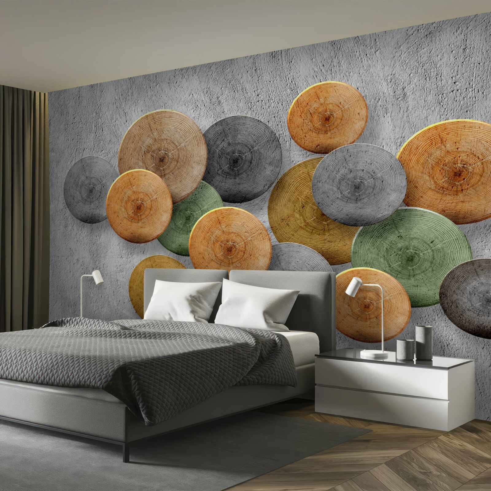 Fototapeta sekcje drzew o różnych odcieniach