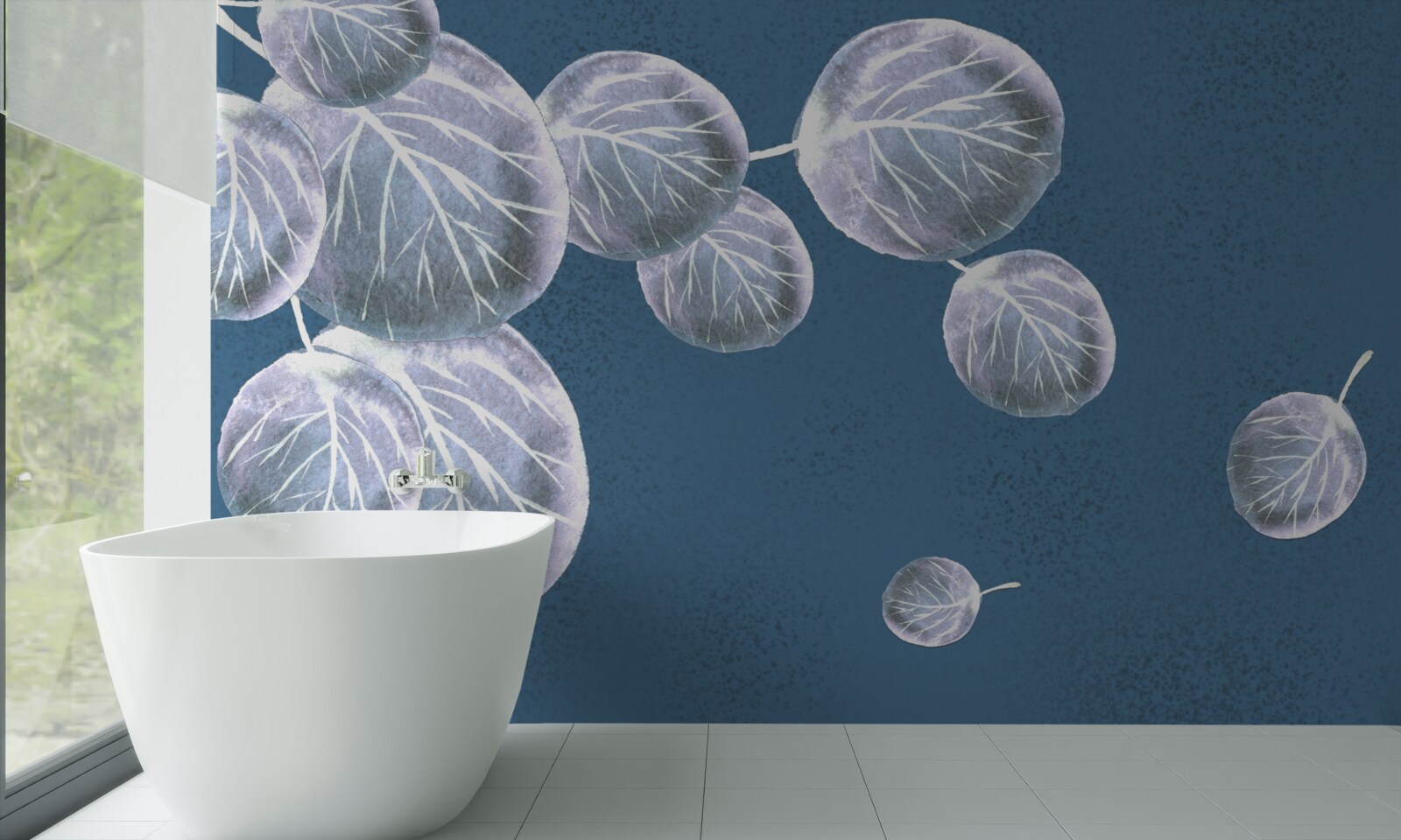 Fototapeta liście spadające na niebo