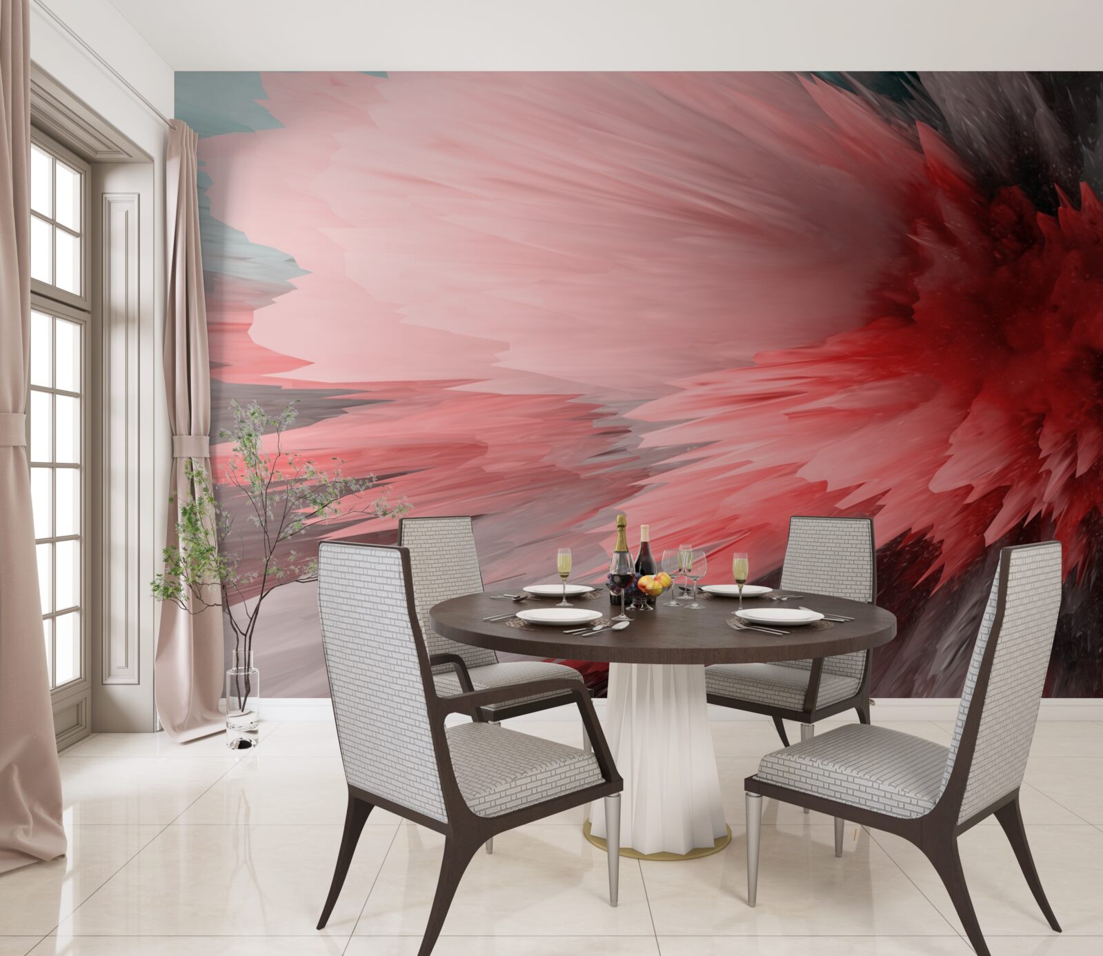 Fototapeta energetyczny akcent szkarłatnych odcieni