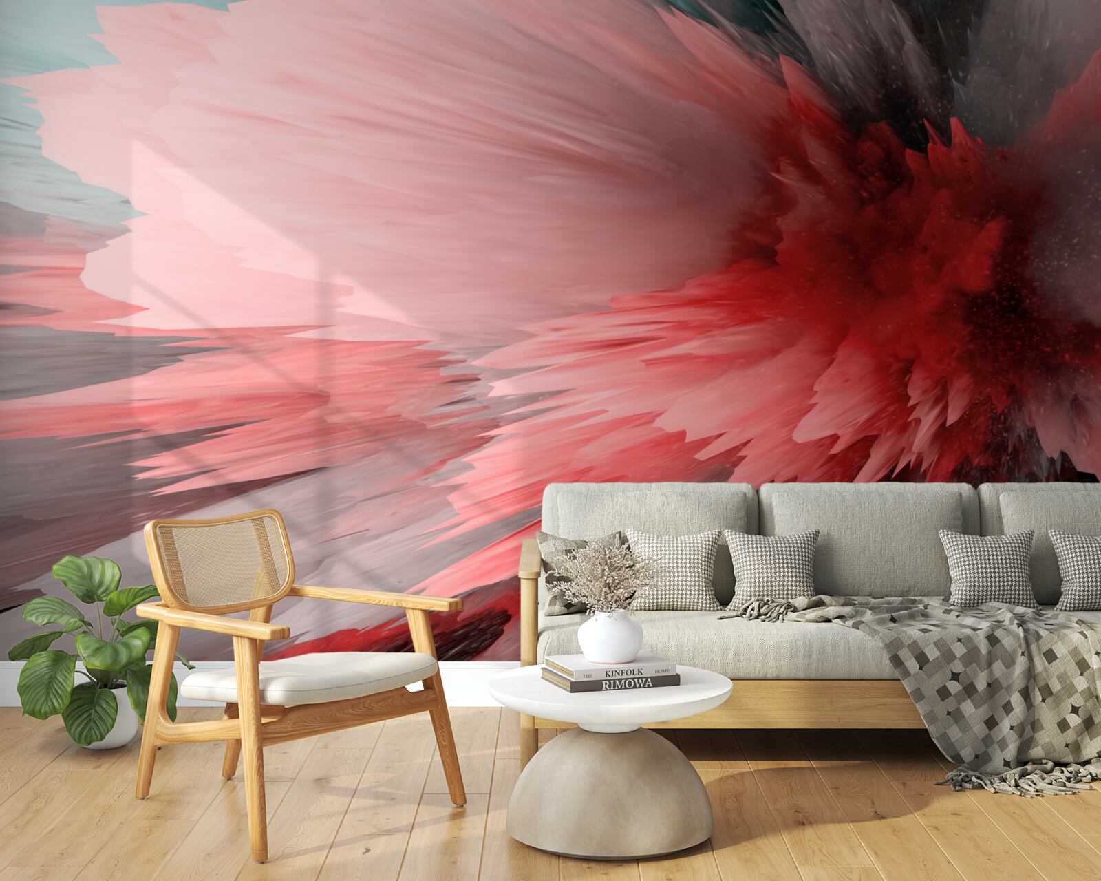 Fototapeta energetyczny akcent szkarłatnych odcieni