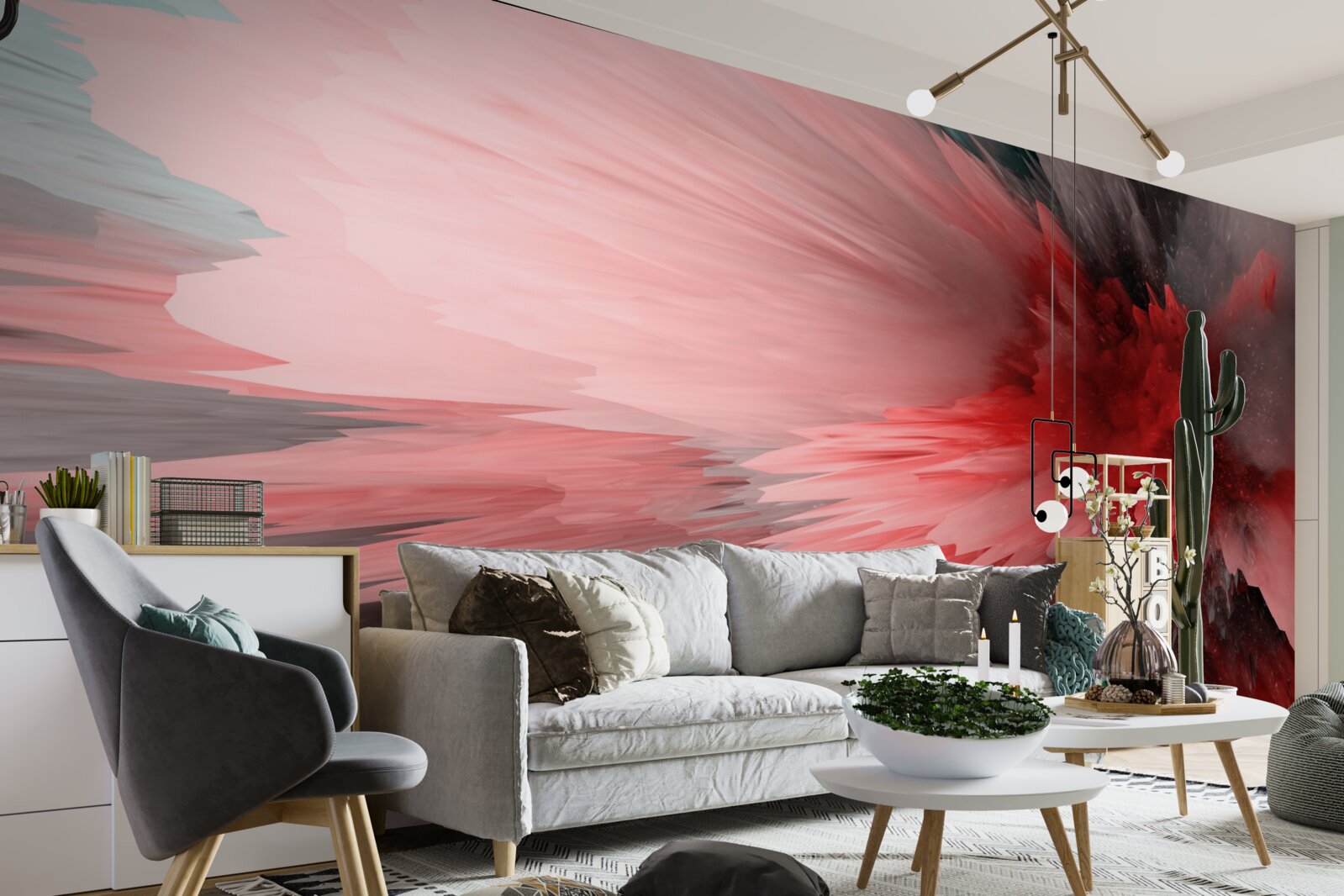 Fototapeta energetyczny akcent szkarłatnych odcieni