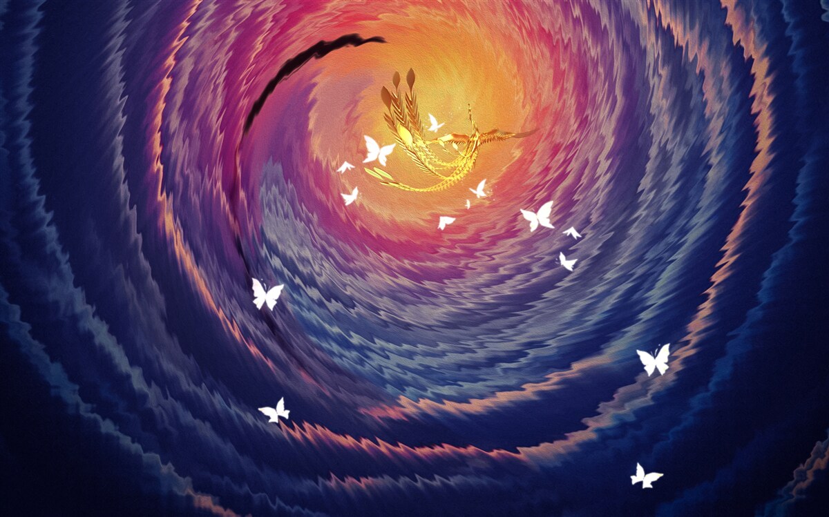 Fototapeta abstrakcja jest światłem w ciemną noc