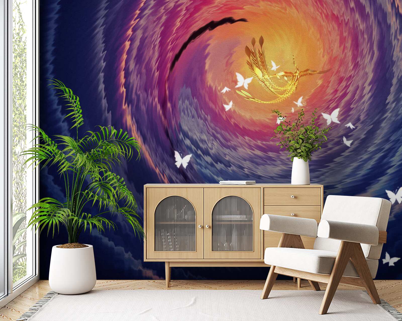 Fototapeta abstrakcja jest światłem w ciemną noc