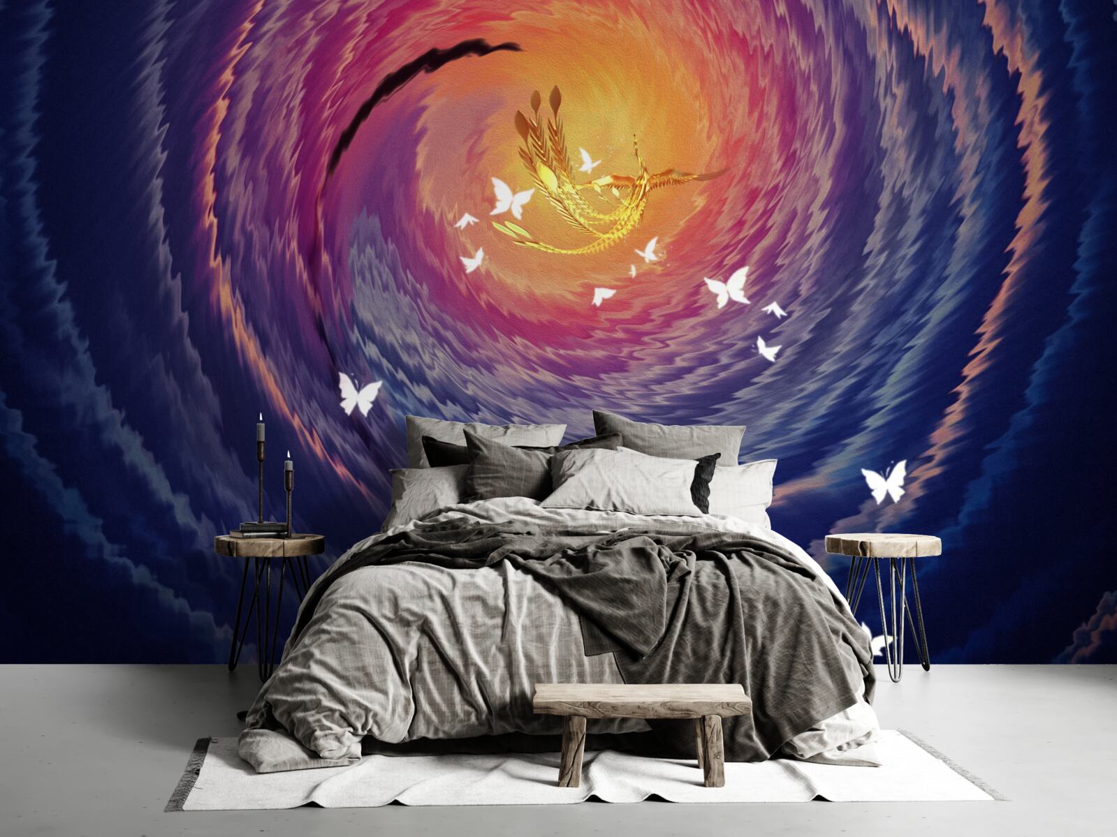 Fototapeta abstrakcja jest światłem w ciemną noc