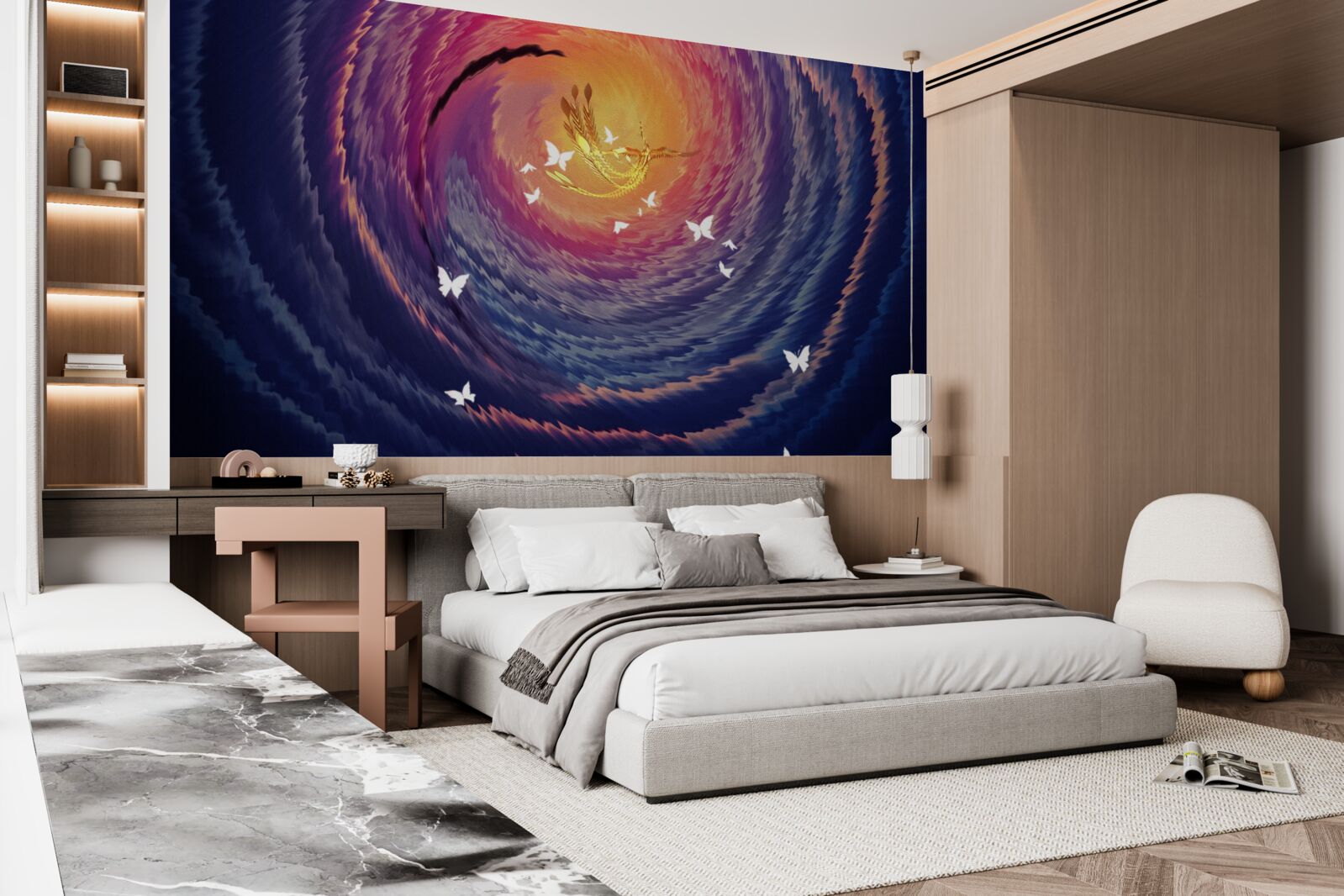 Fototapeta abstrakcja jest światłem w ciemną noc