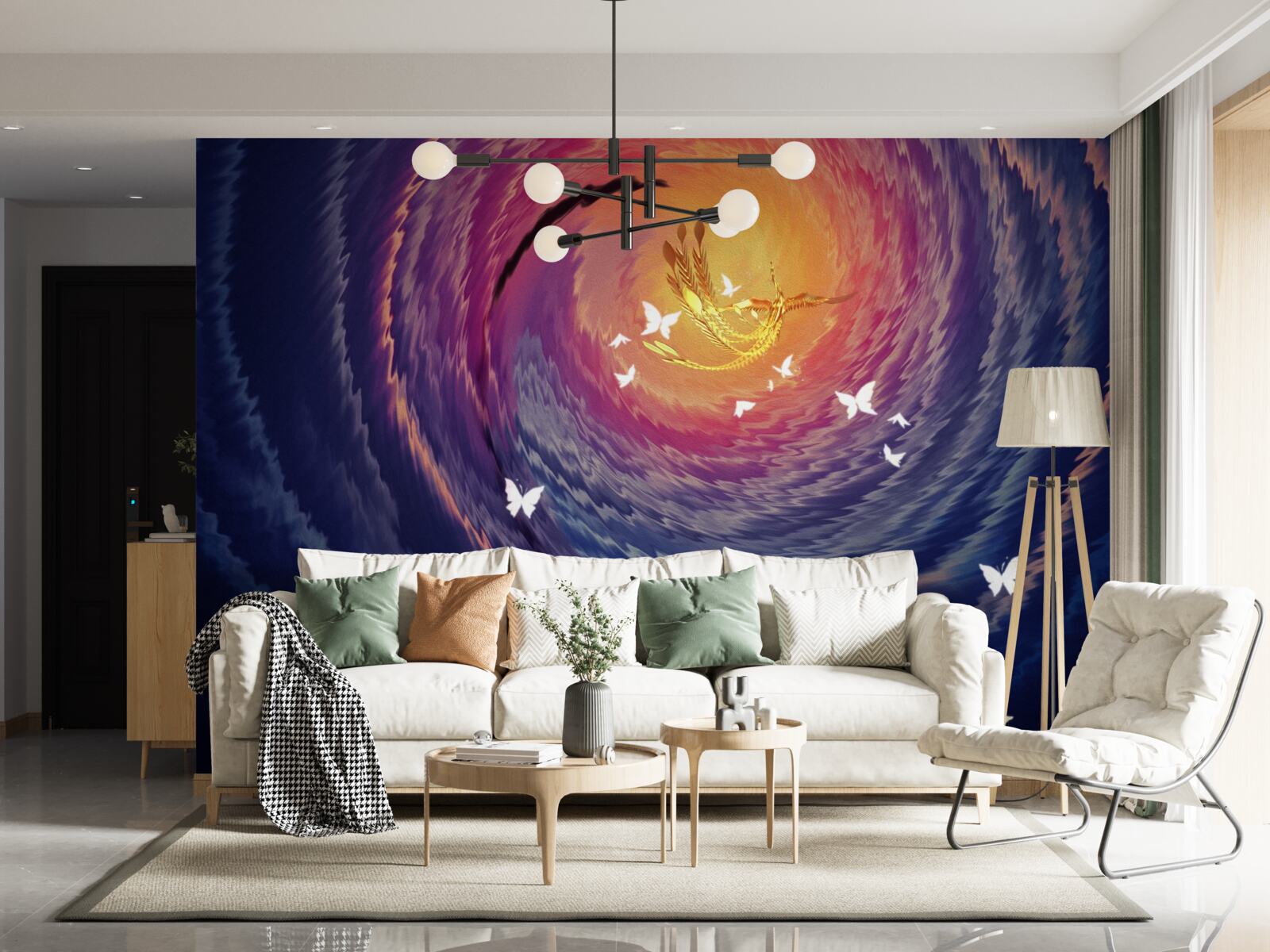 Fototapeta abstrakcja jest światłem w ciemną noc