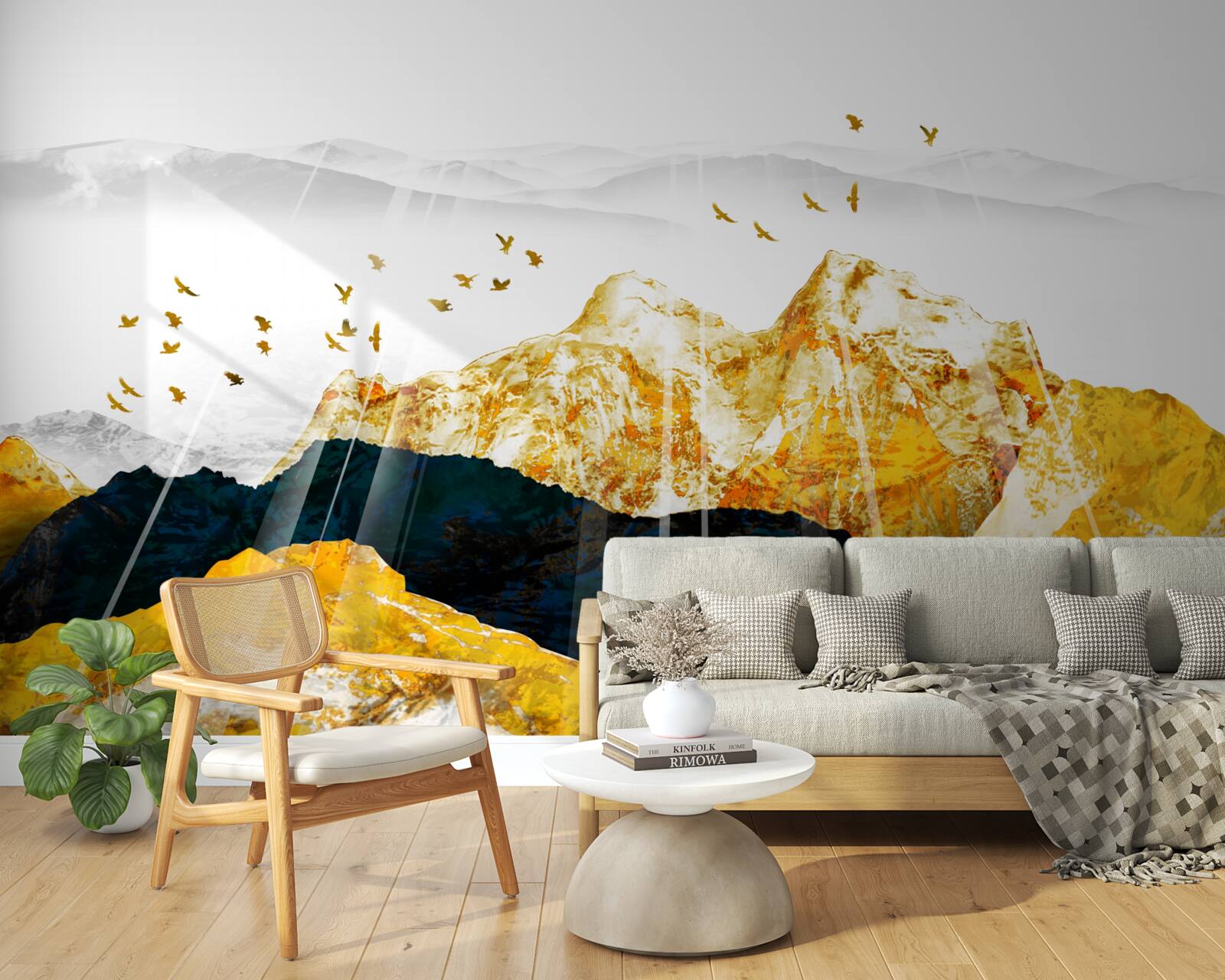 Fototapeta obrazy zmian popielic, które rozjaśniają złoty las