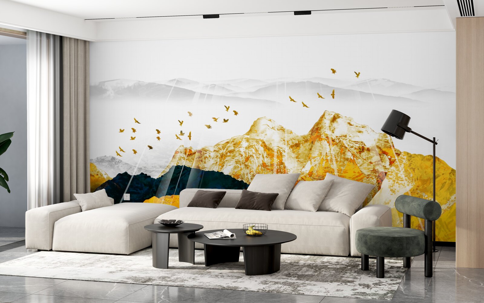 Fototapeta obrazy zmian popielic, które rozjaśniają złoty las