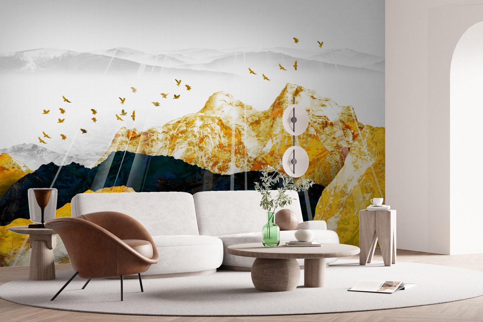 Fototapeta obrazy zmian popielic, które rozjaśniają złoty las