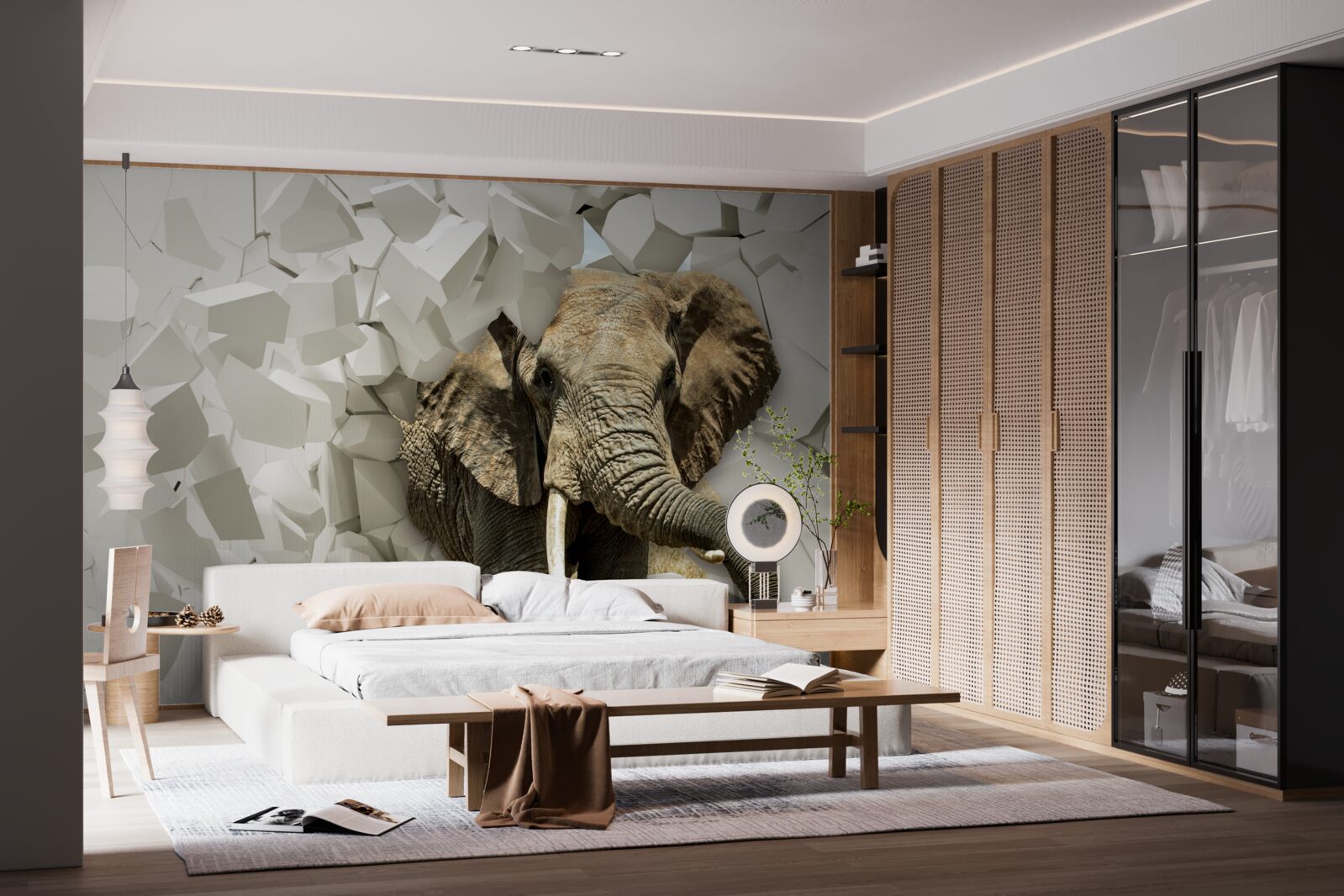 Fototapeta Ściana zniszczona przez słonia