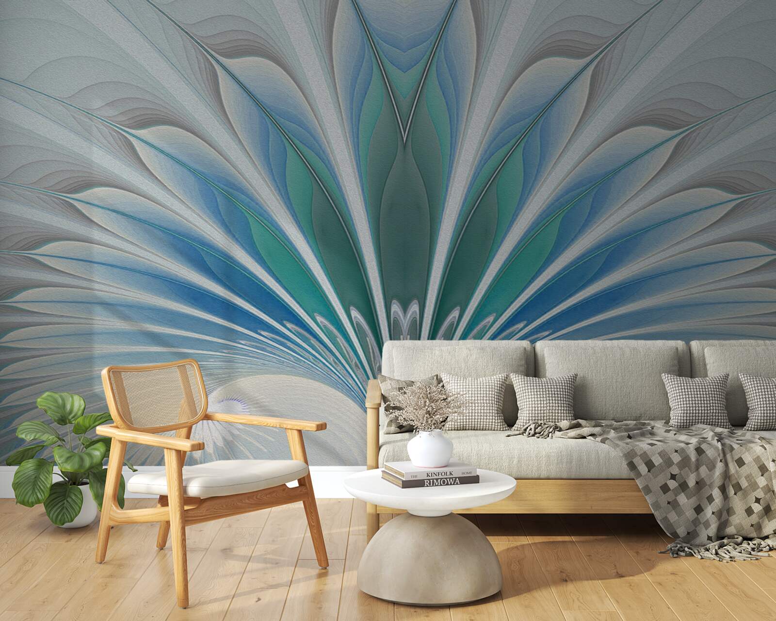 Fototapeta niebieskie pióra tworzą abstrakcję