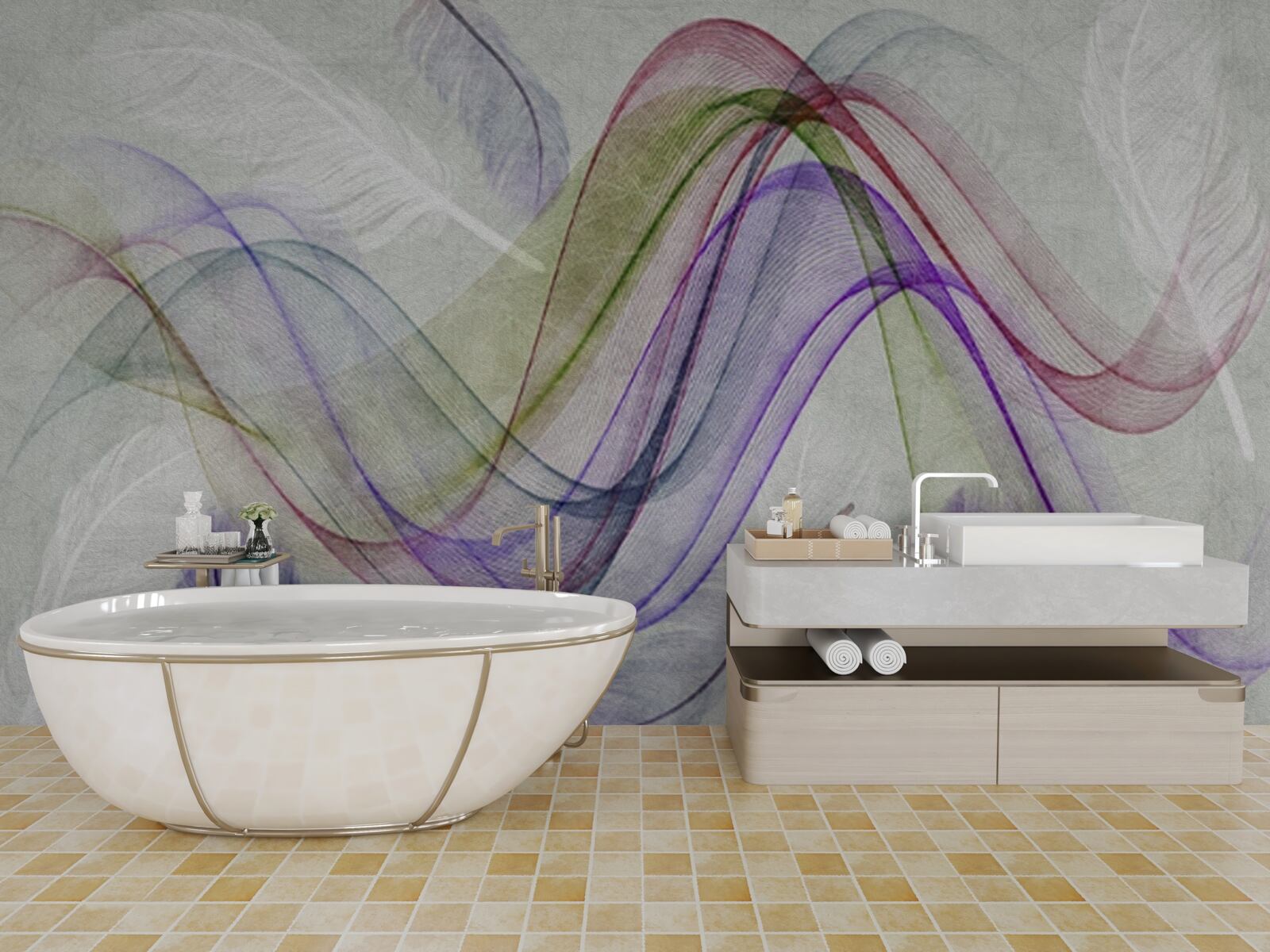 Fototapeta streszczenie kolorowe linie