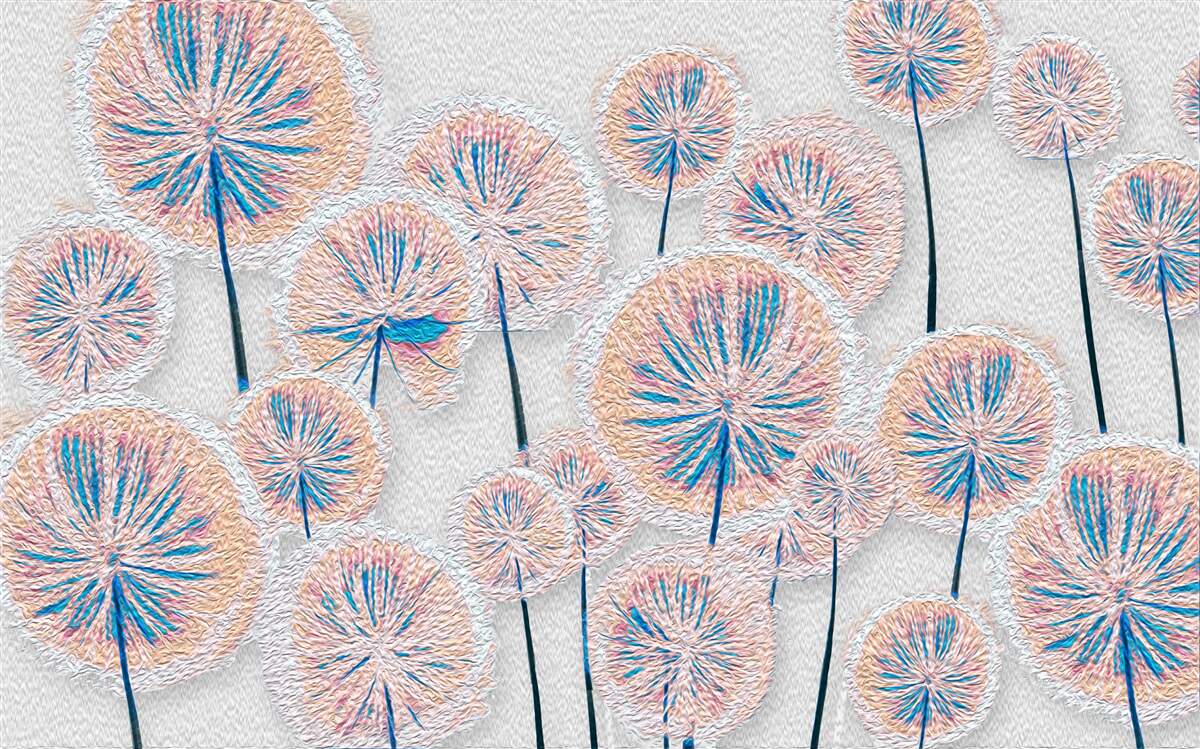 Fototapeta mniszek lekarski w szczytowym okresie kwitnienia