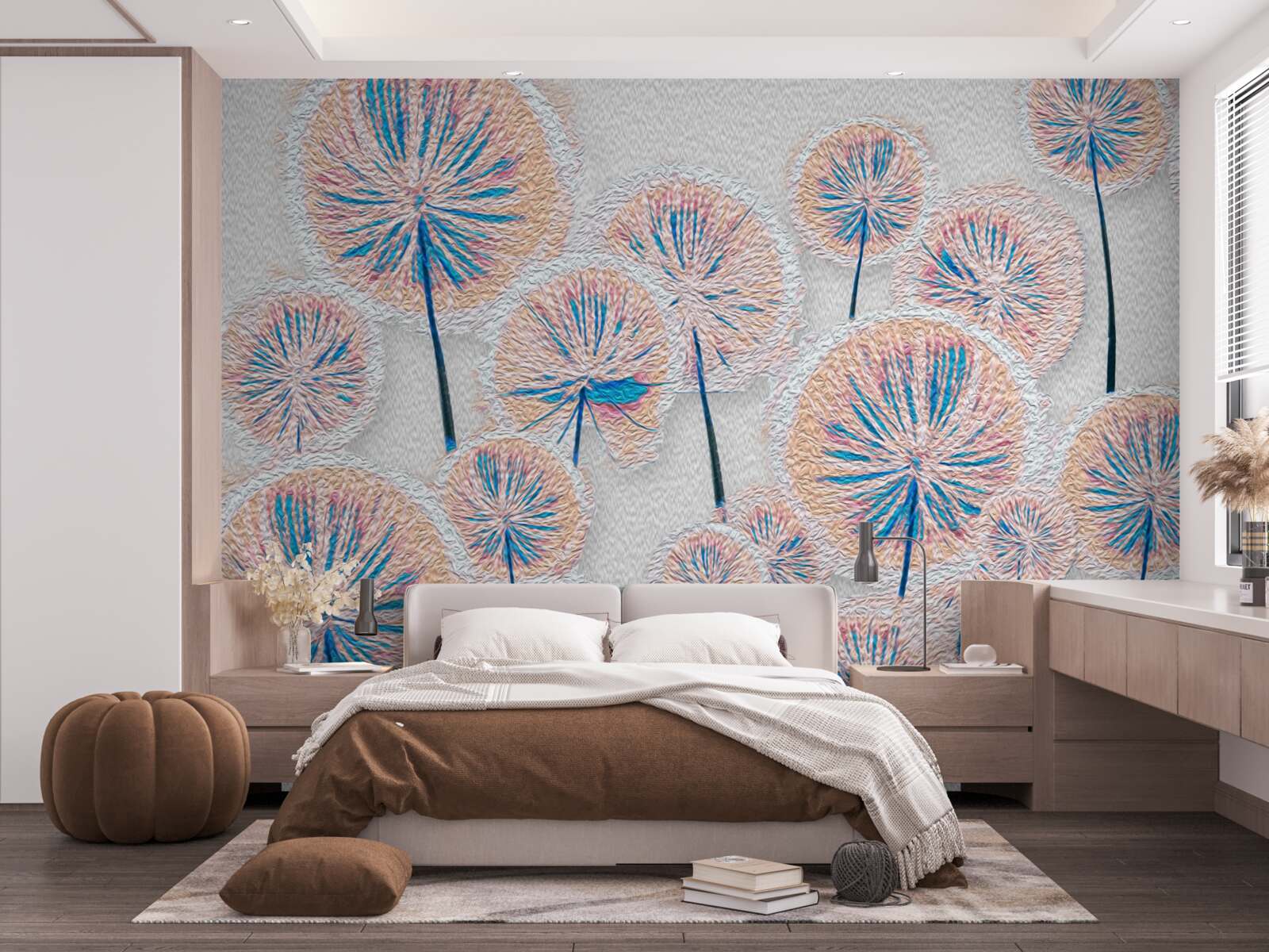 Fototapeta mniszek lekarski w szczytowym okresie kwitnienia