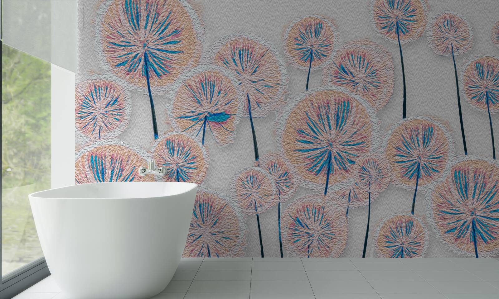 Fototapeta mniszek lekarski w szczytowym okresie kwitnienia