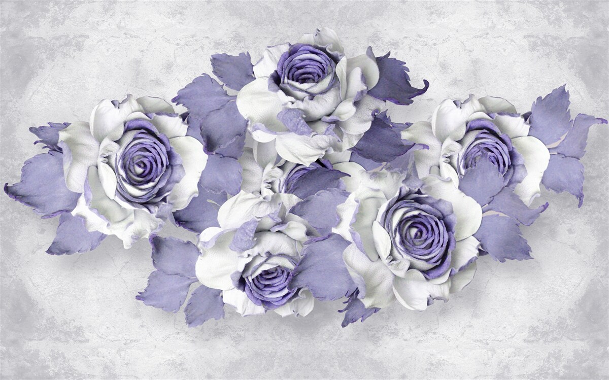 Fototapeta wykwintny bukiet róż w delikatnym liliowym odcieniu