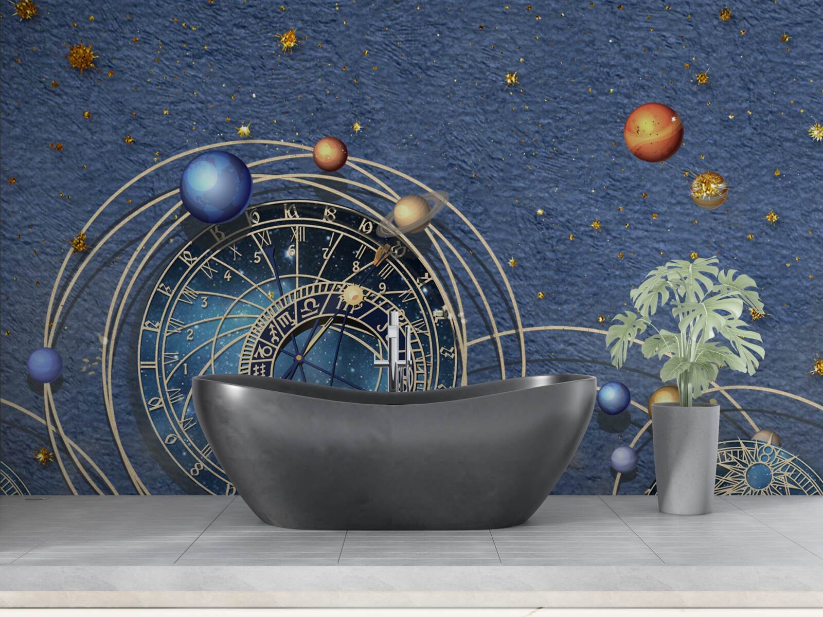 Fototapeta koncepcja ruchu planet wewnątrz galaktyki