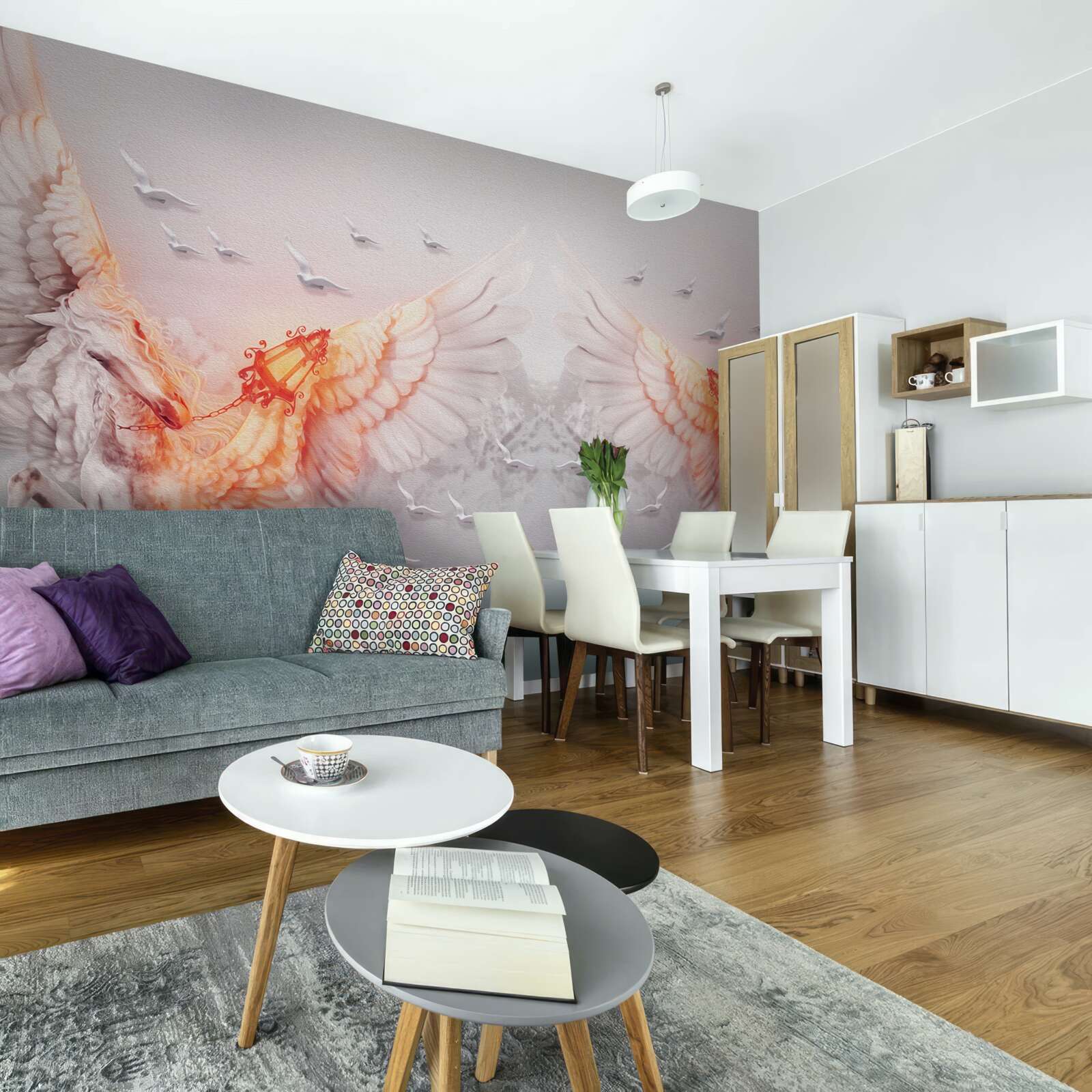 Fototapeta rozpiętość skrzydeł do nieba